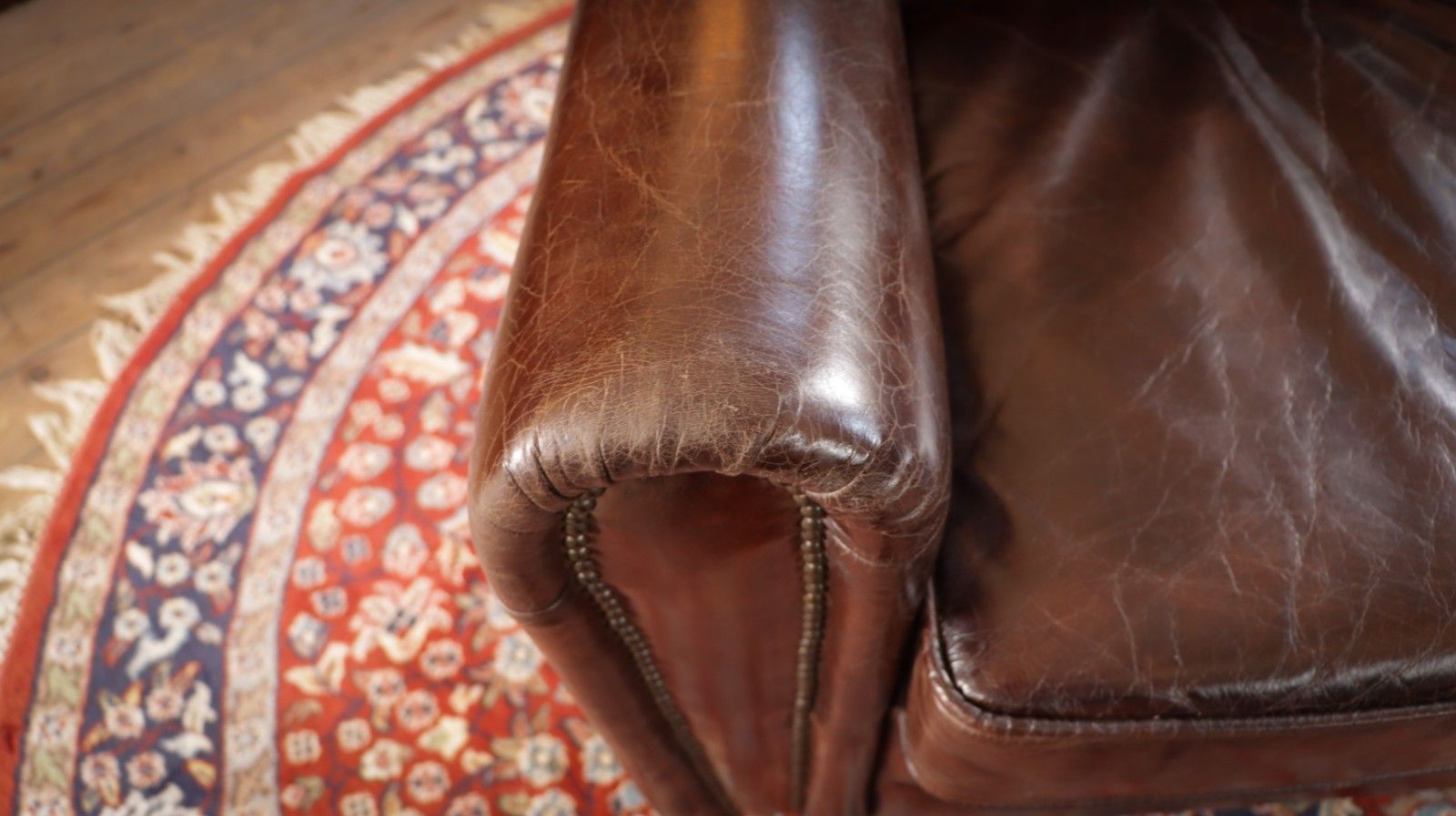 Superb Timothy Oulton Flea Market Club Library Leather Armchair Vintage Cigar 🚚 photo vintage