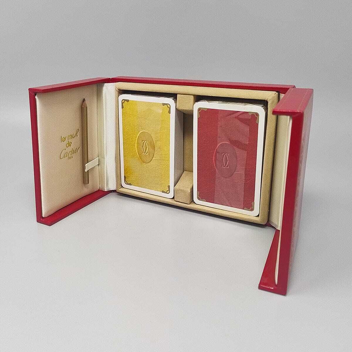 1970s Original Gorgeous Playing Cards Box By Cartier In Excellent Condition. Made In France photo Home Decor