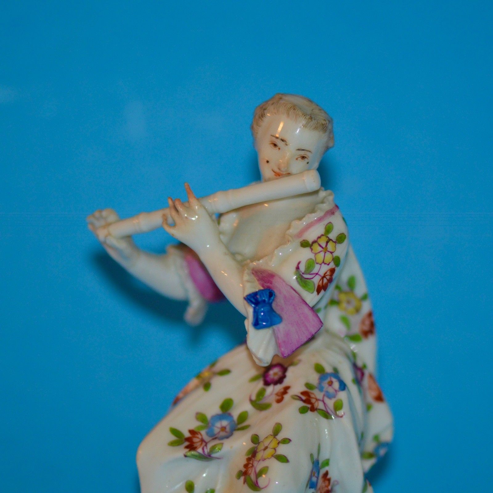 Meissen Porcelain Figure Of Lady Flutist Mid 18th Century photo Home Decor