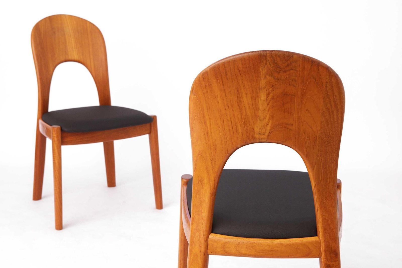 photo for sale Set Of 6 Dining Chairs By Danish Designer Niels Koefoed (1970s)