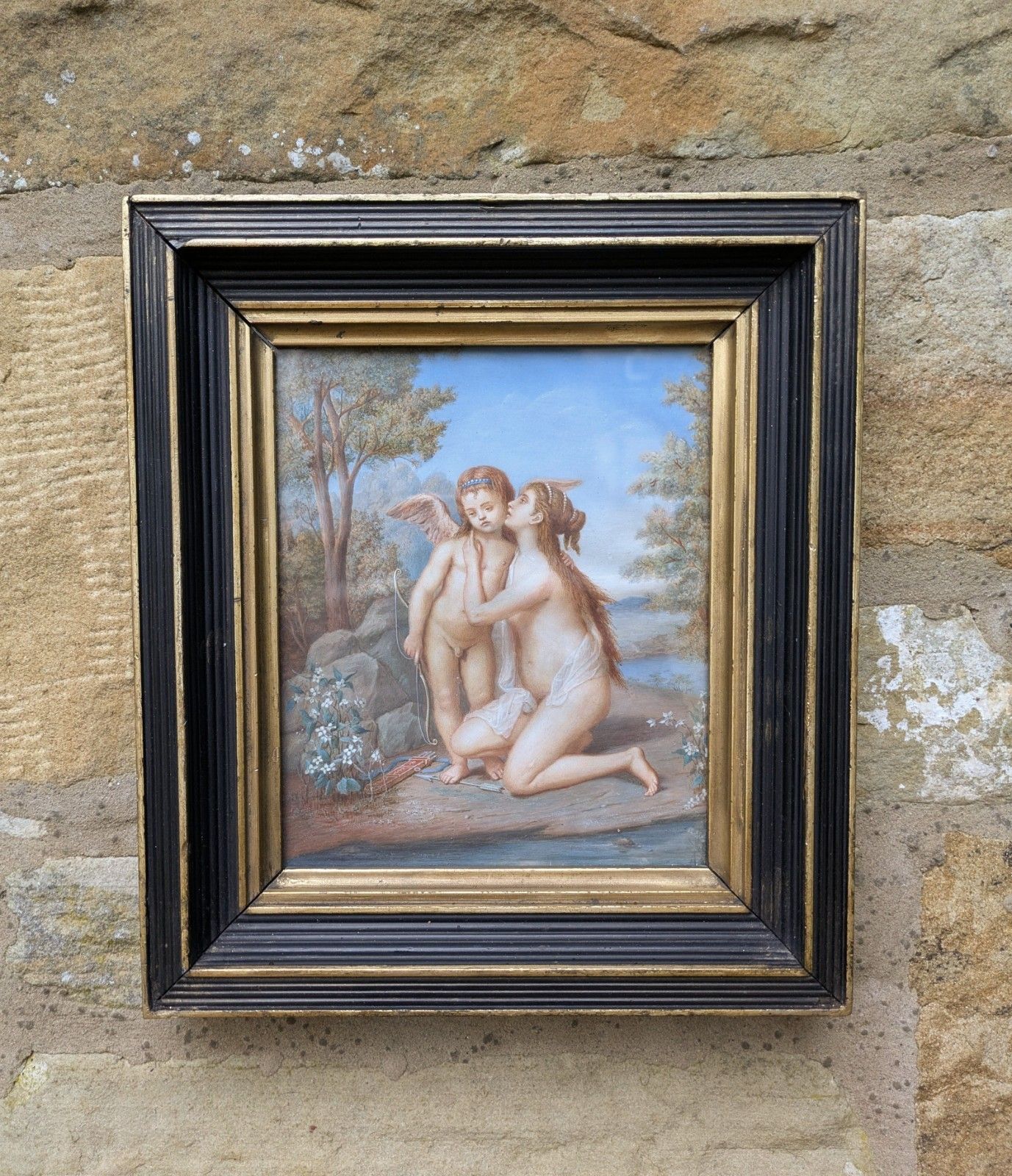 18th Century French Watercolour Venus & Cupid