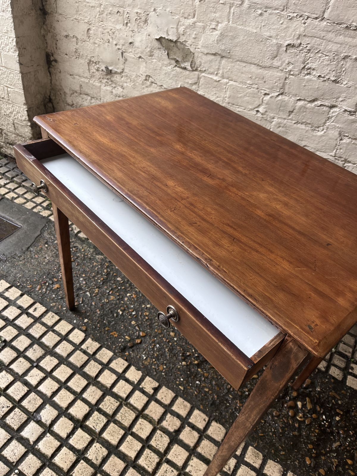 Antique George III Mahogany Side Table photo vintage