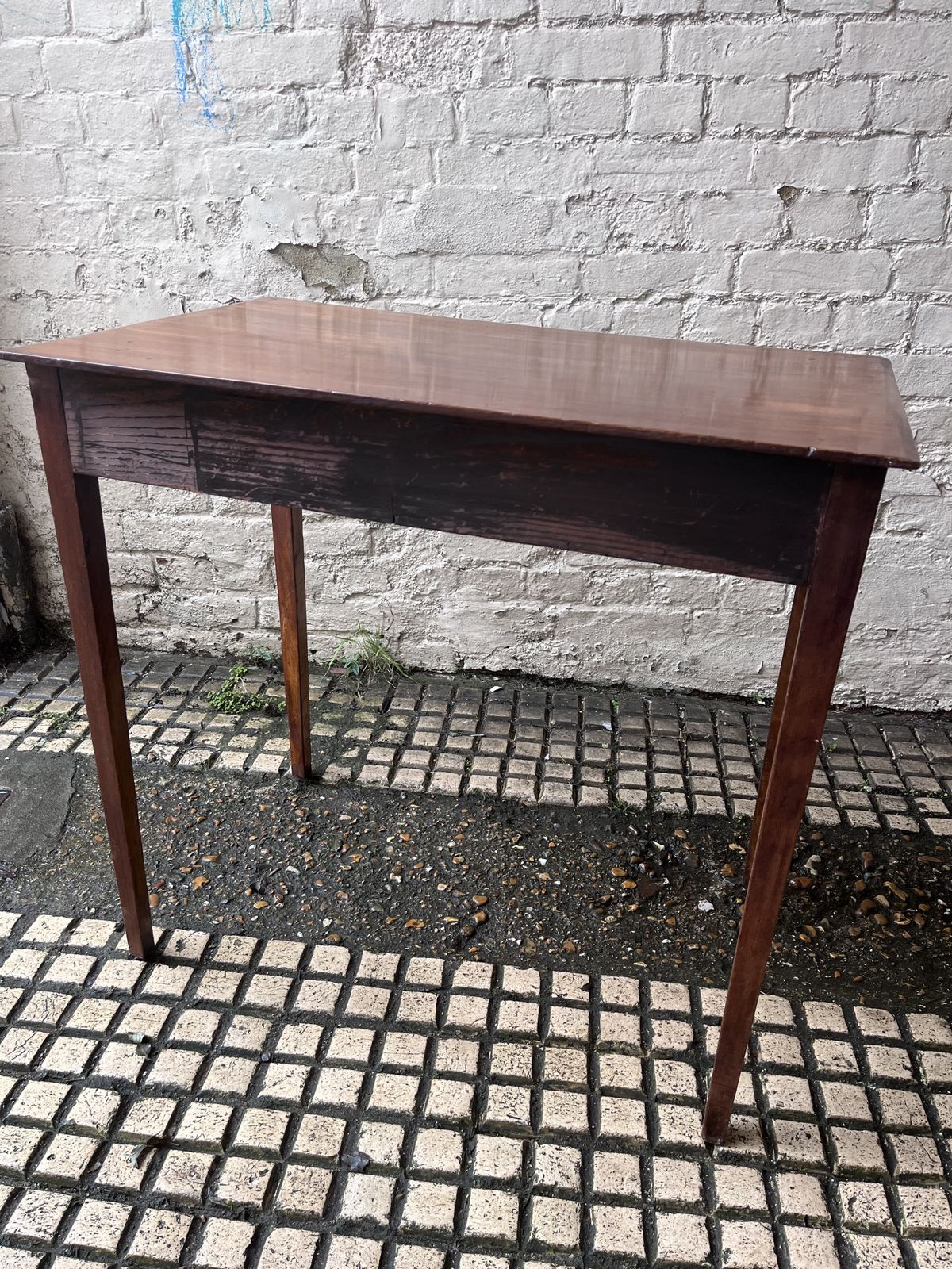 Furniture Antique George III Mahogany Side Table photo