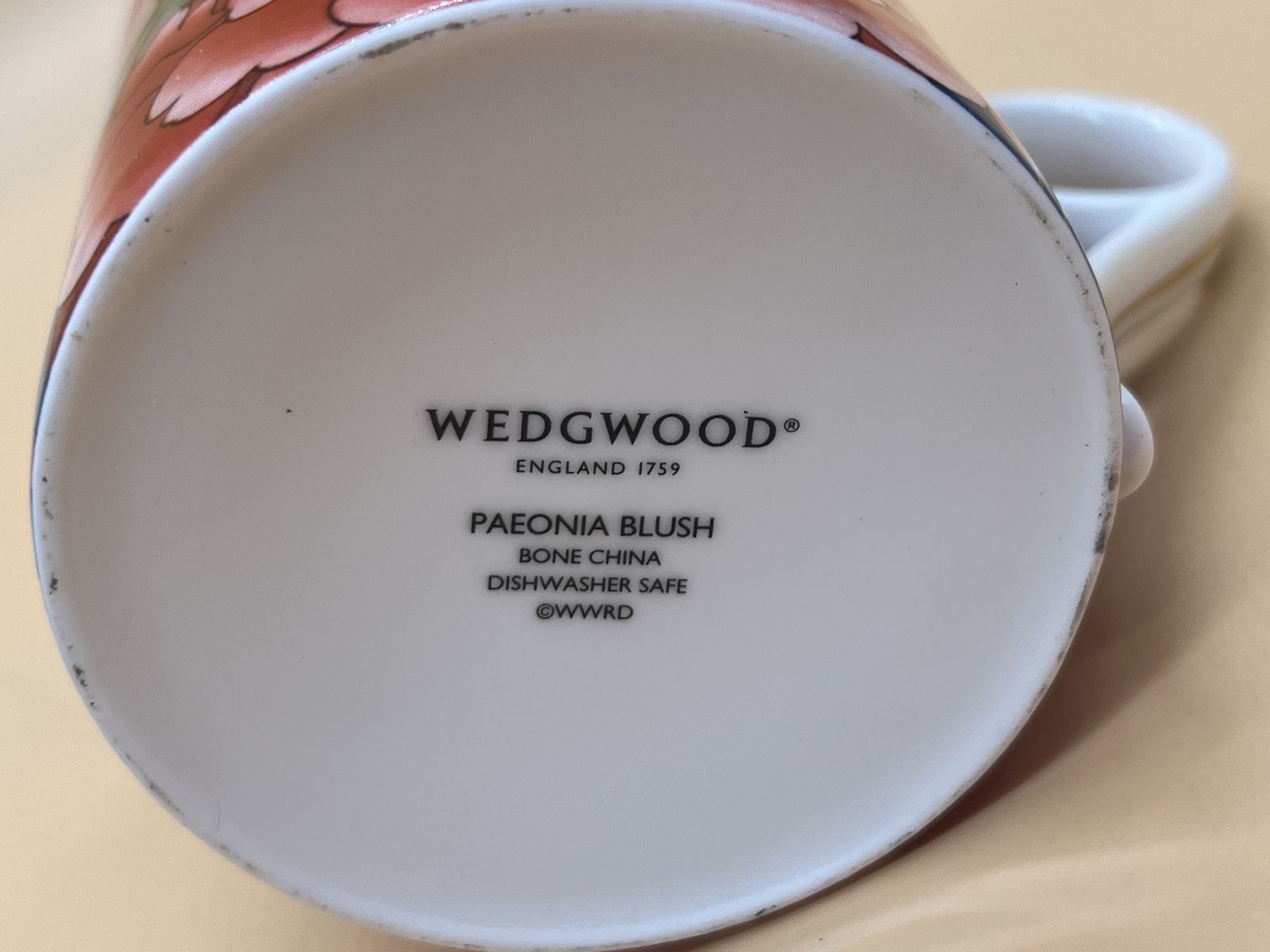 New Wedgwood China Archive Paeonia Blush Red Design 0.5 Pint Mug. photo buy