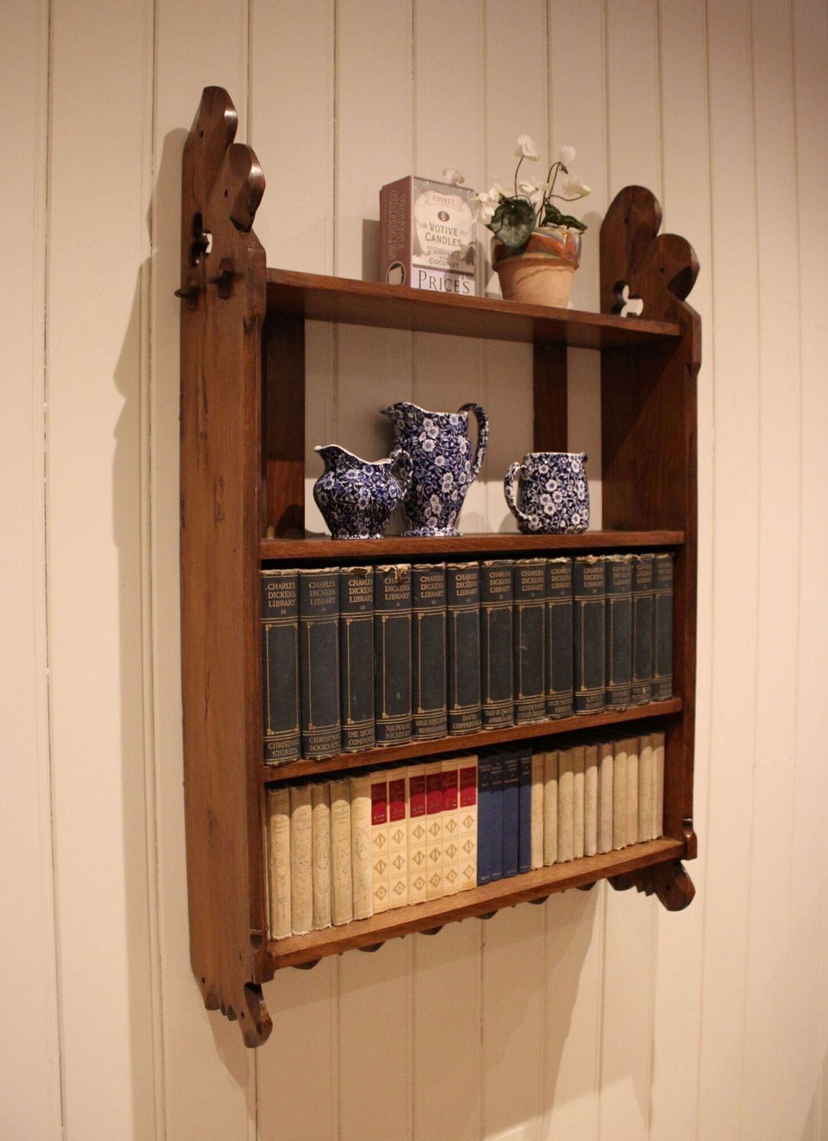 Furniture Victorian Oak Wall Shelves photo