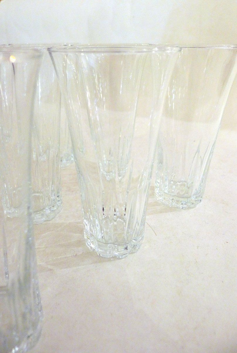 Glass Flute Glasses From Luminarc, France, 1970s, Set Of 12 photo vintage