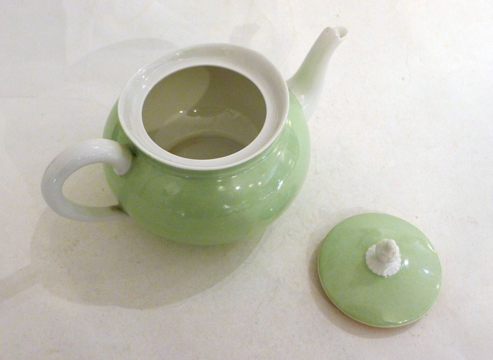 Small Antique Porcelain Teapot By Jean Pouyat, Limoges, France, 1890s photo vinterior