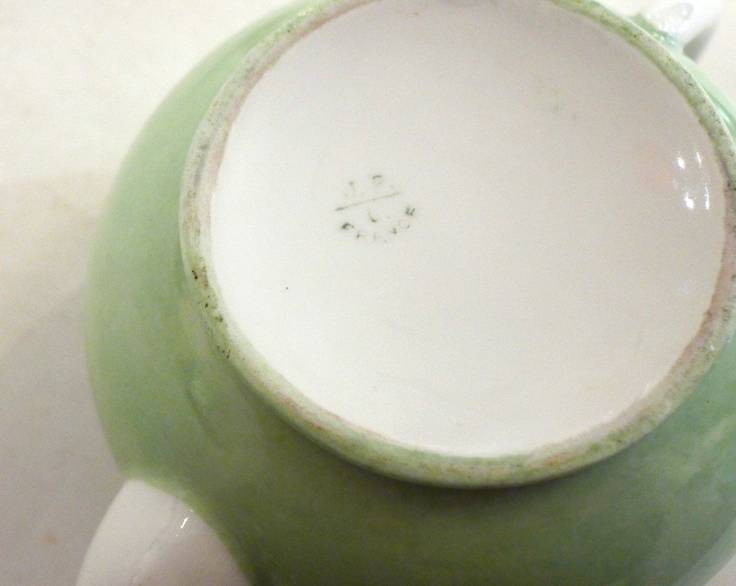 photo furniture Small Antique Porcelain Teapot By Jean Pouyat, Limoges, France, 1890s