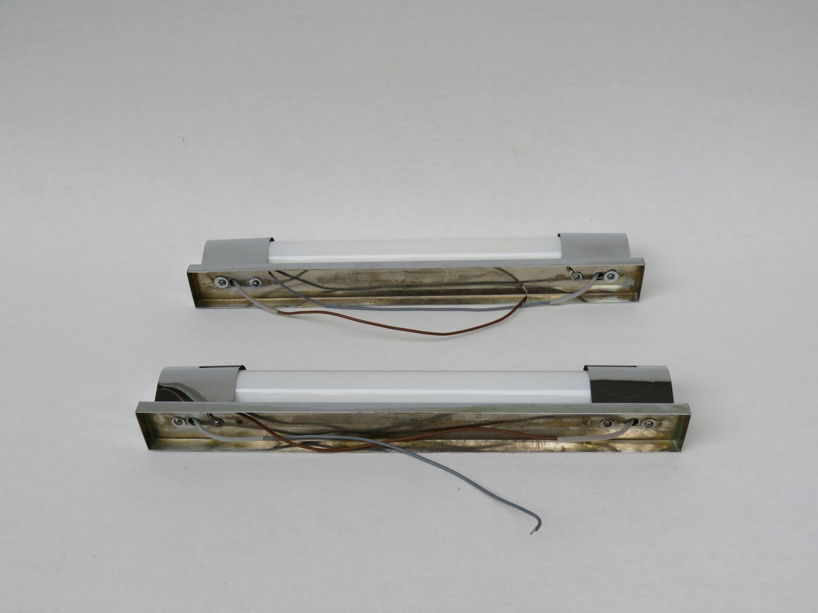 Lighting Art Deco Chrome Plated Wall Sconces, Set Of 2 photo