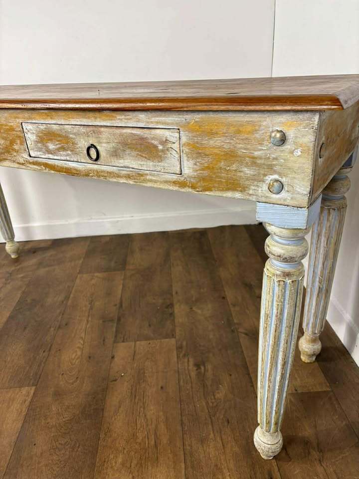 459.0 Reproduction French Country Style Acacia Wood Console photo