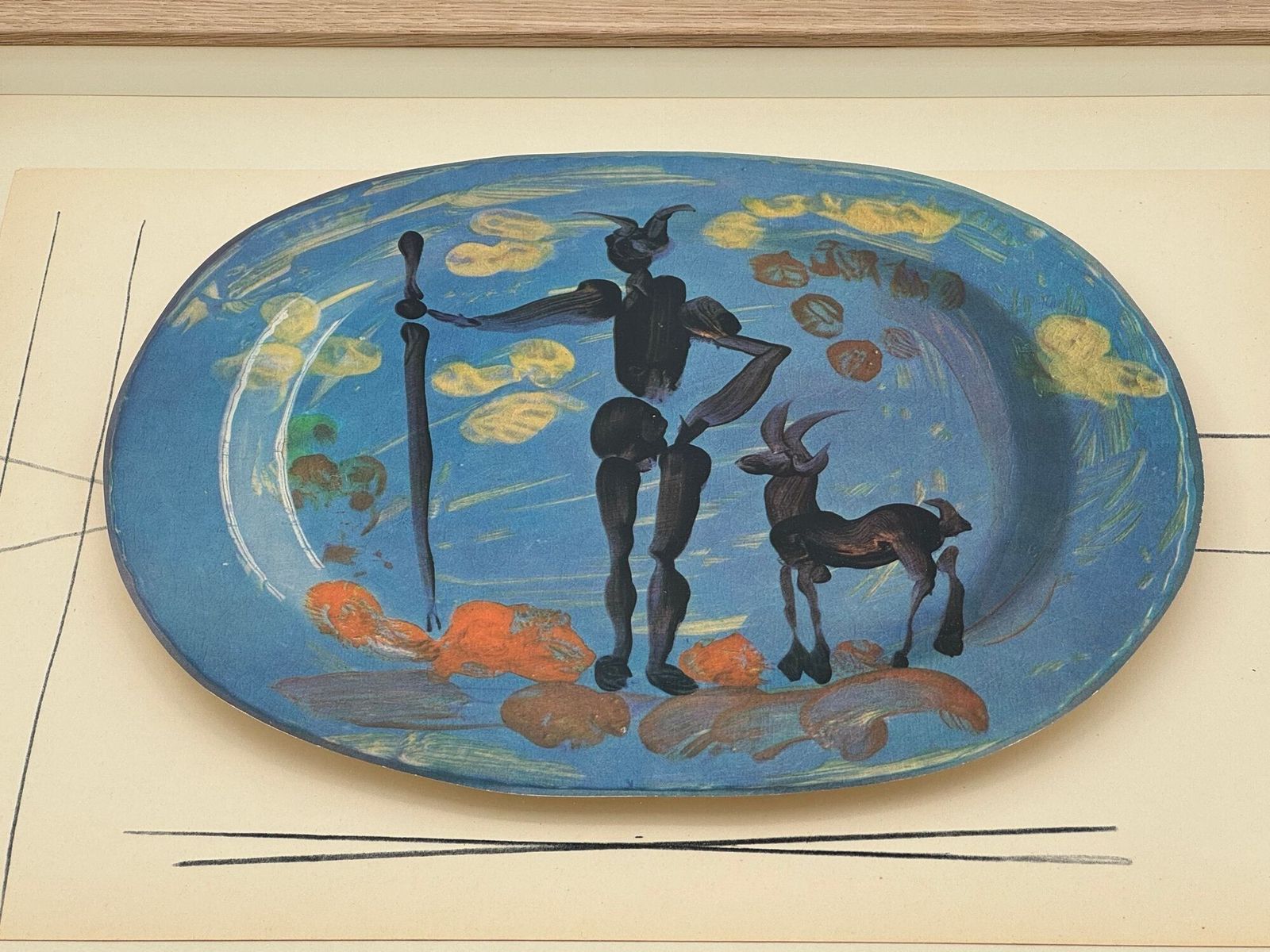 photo vinterior A Framed Lithographic Plate From The 1948 Swedish, Limited Edition Portfolio Of Only 200  “Ceramiques De Picasso”