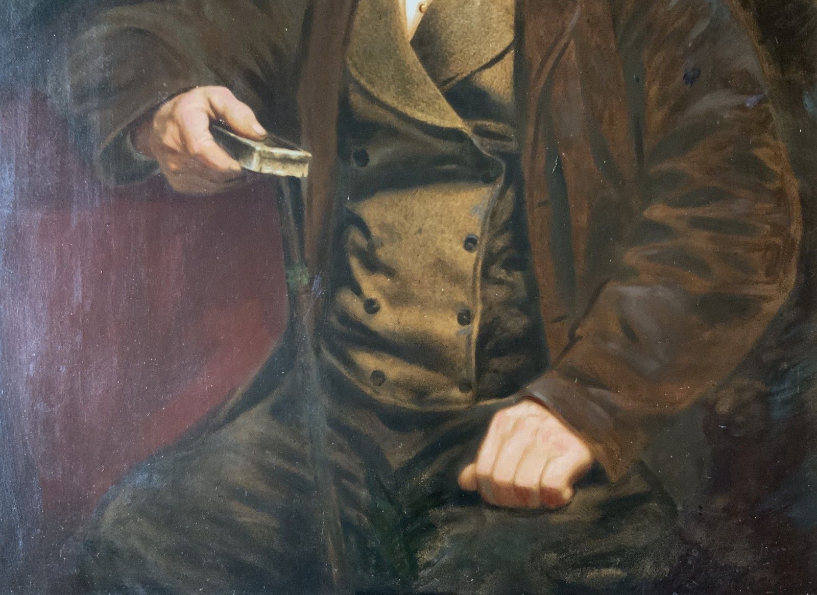 Original 19thc Antique Victorian Oil Portrait Painting Of A Distinguished Gent photo buy