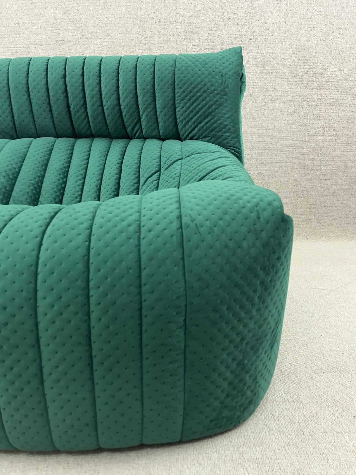 photo furniture Armchair Chair Settee One Seater Green Velvet Aralia From Ligne Roset