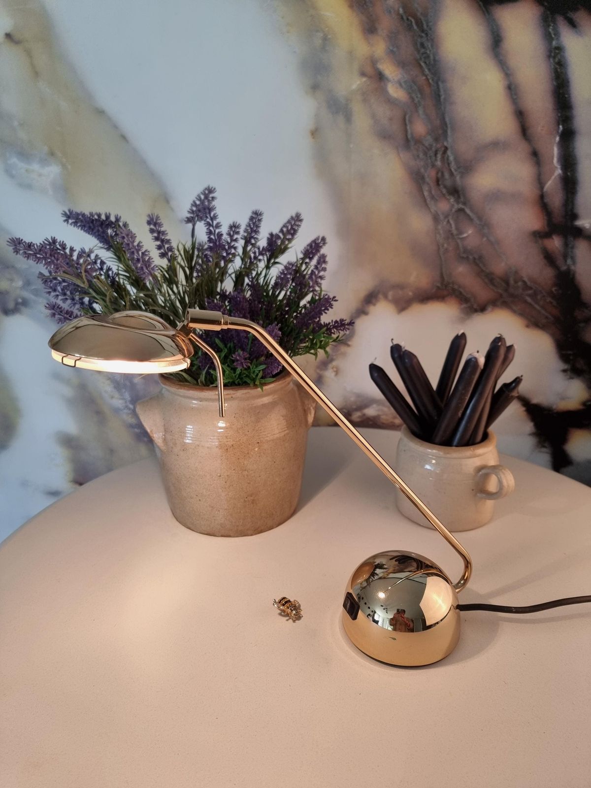 Vintage Rufo Illumination Desk Lamp   Chrome Plated Metal Lamp   1970's Design Lamp
