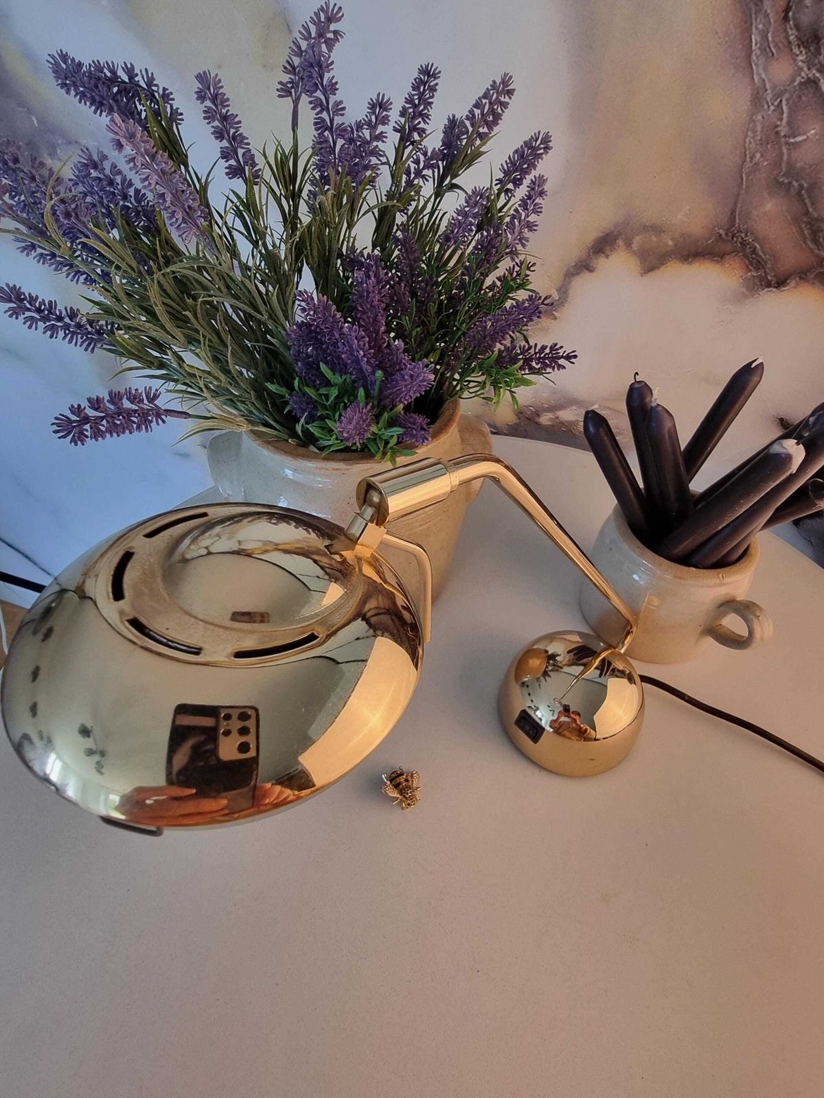 Vintage Rufo Illumination Desk Lamp   Chrome Plated Metal Lamp   1970's Design Lamp photo buy