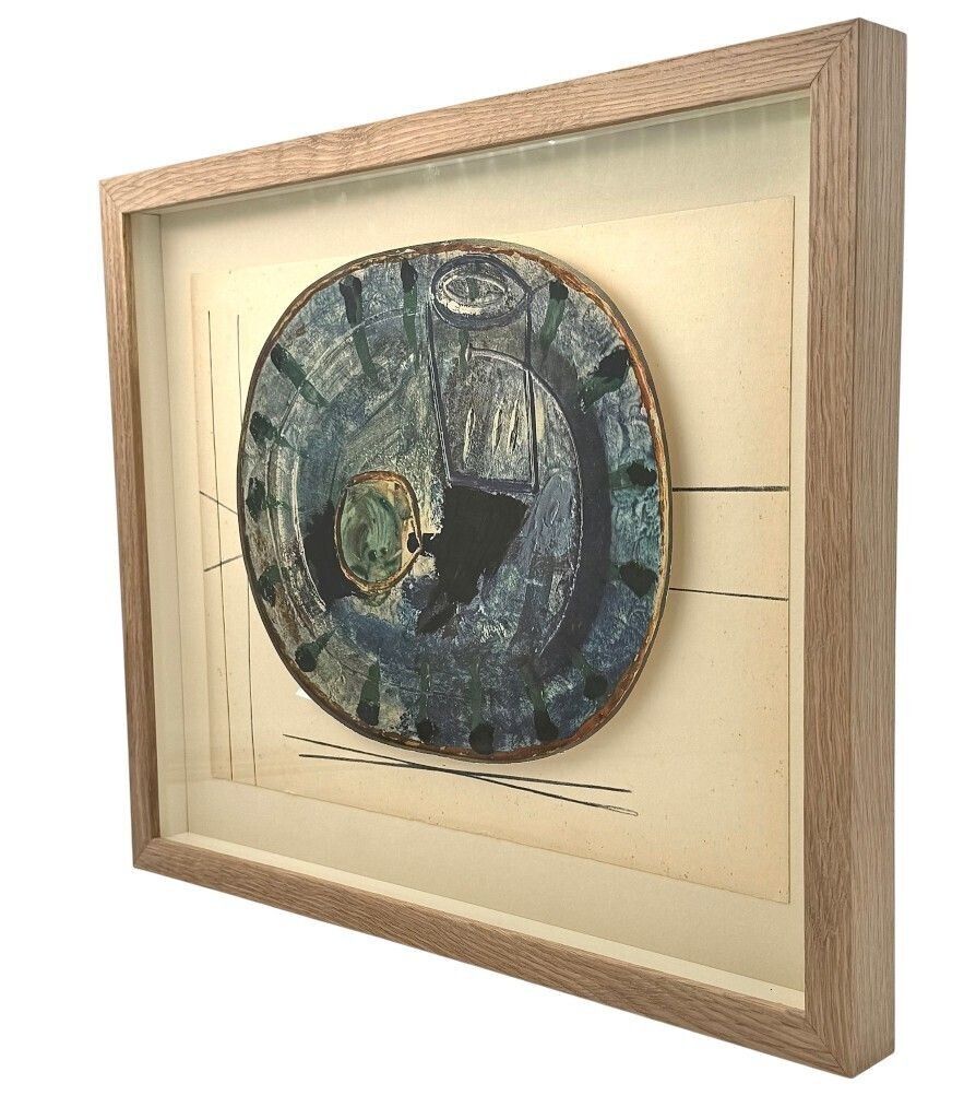 A Framed Lithographic Plate From The 1948 Swedish, Limited Edition Portfolio Of Only 200  “Ceramiques De Picasso” photo for sale