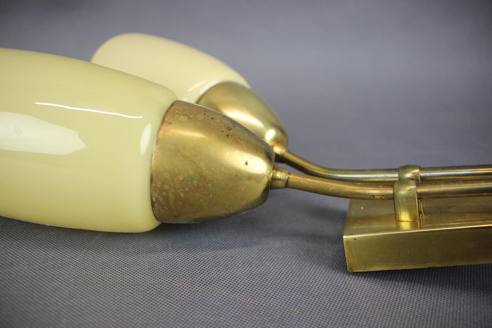 Mid Century Brass And Glass Wall Light By Kamenický šenov,  Czechoslovakia, 1960 photo 387.0