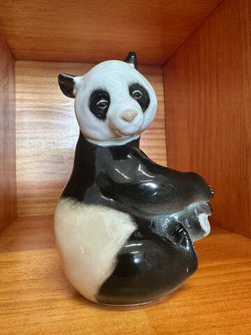 Lomonosov Lfz Seated Panda By Pavel Veselov – Ussr Circa 1960s 70s photo furniture
