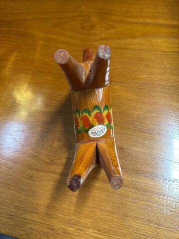 Nils Olsson Hand Carved Dala Horse In Natural Pine  Nusnäs Sweden Late 20th Century photo vinterior