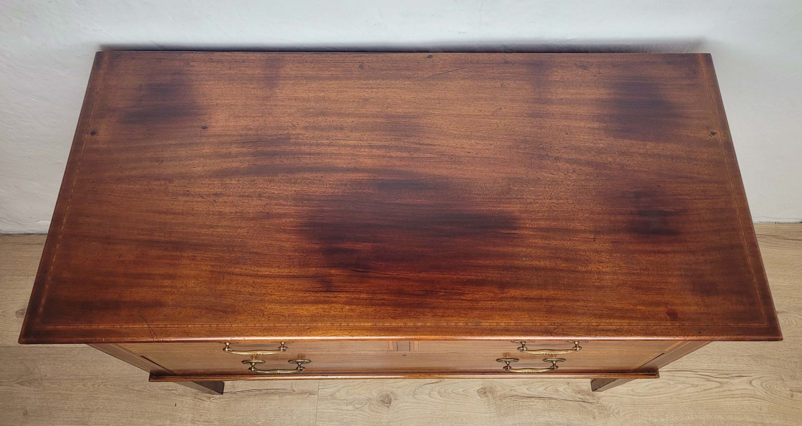 Victorian Dressing Chest Of Drawers Inlaid 19thc Drop Handles photo 500.0