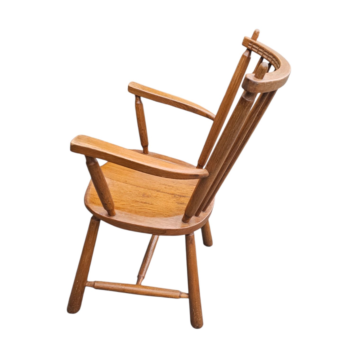 2 × Dutch Design Oak Arm Dining Chairs By De Ster Geldermalsen / Netherlands 1960s photo 744.0