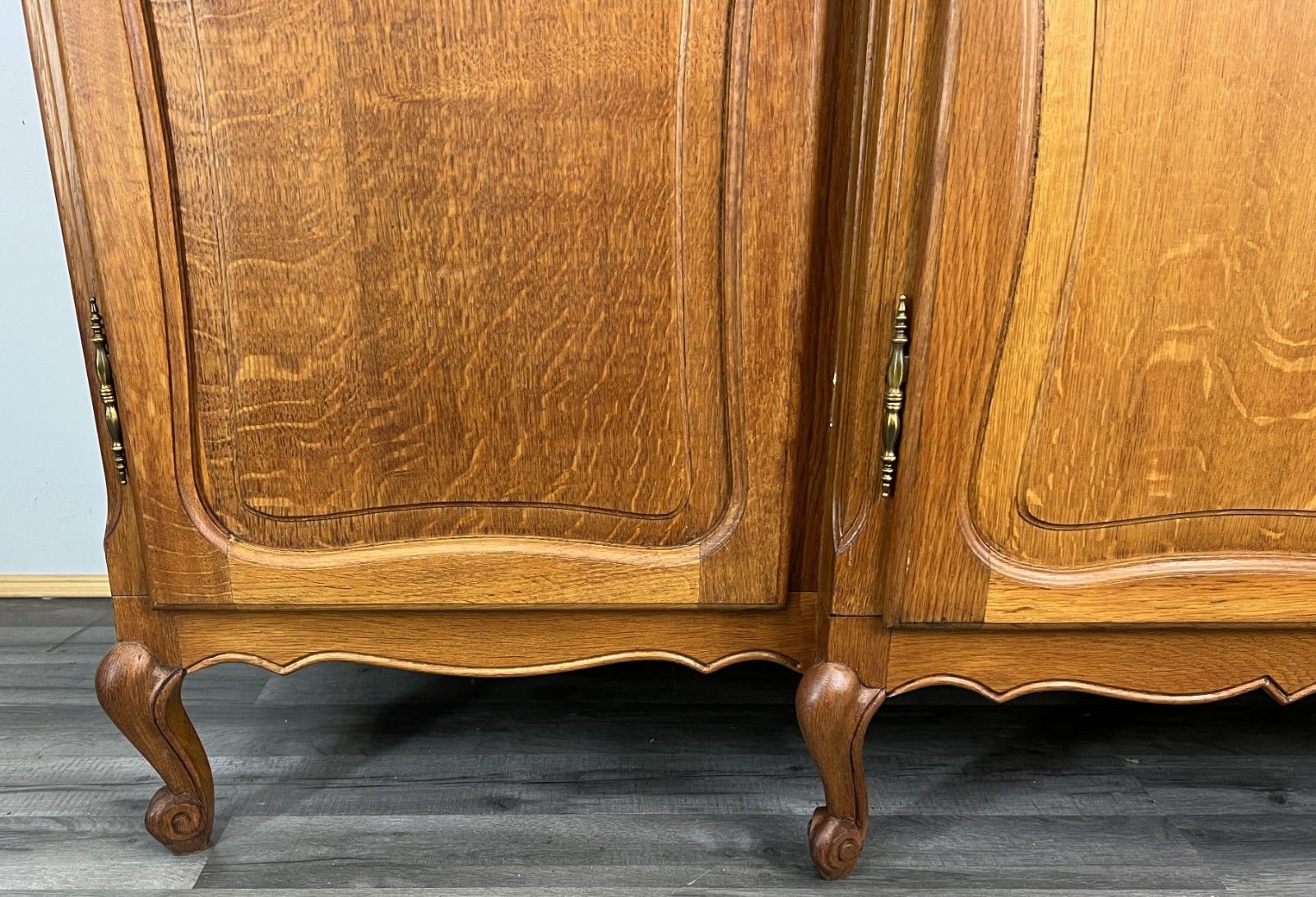 Wardrobe Vintage French Louis XVI Style Oak Four Door Carved Armoire Lot 4823 photo buy