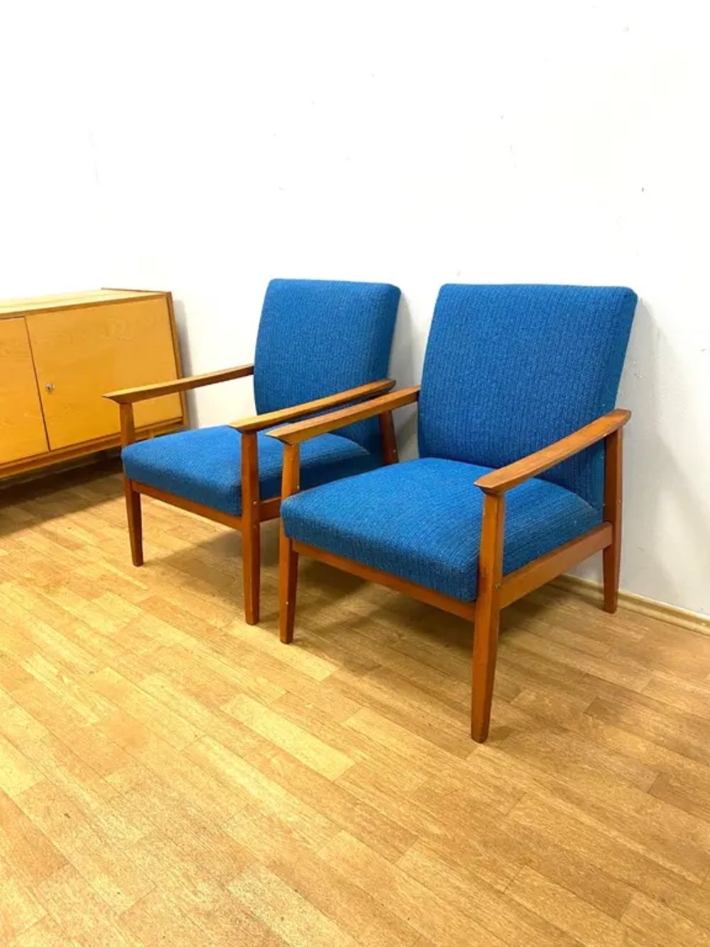 Set Van 2 Retro Fauteuils, Ton, Jaren 1960, Tsjecho Slowakije