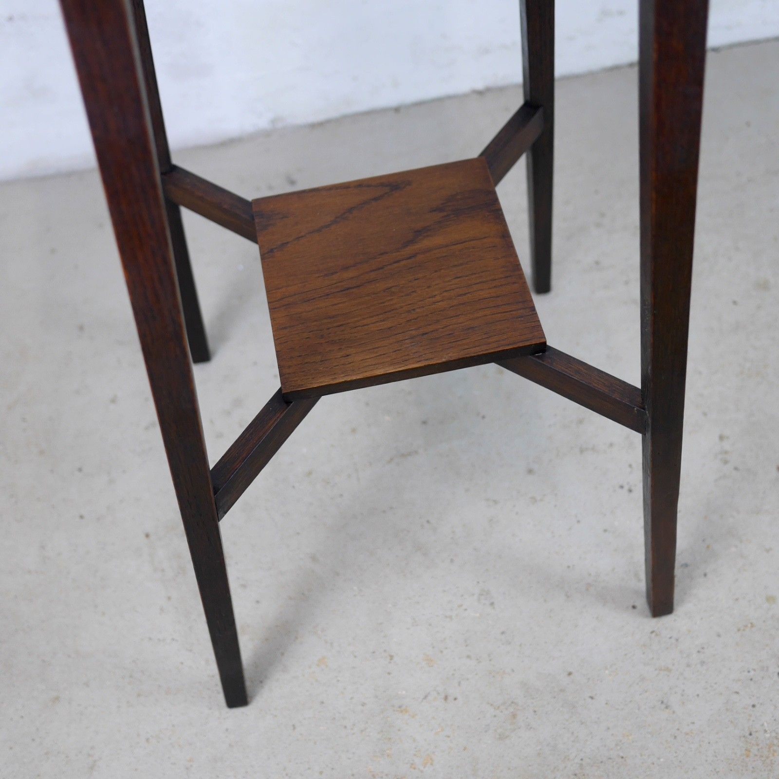 Home Decor Tall Antique Arts & Crafts Oak Torchere Plant Stand Liberty Style #103113 photo