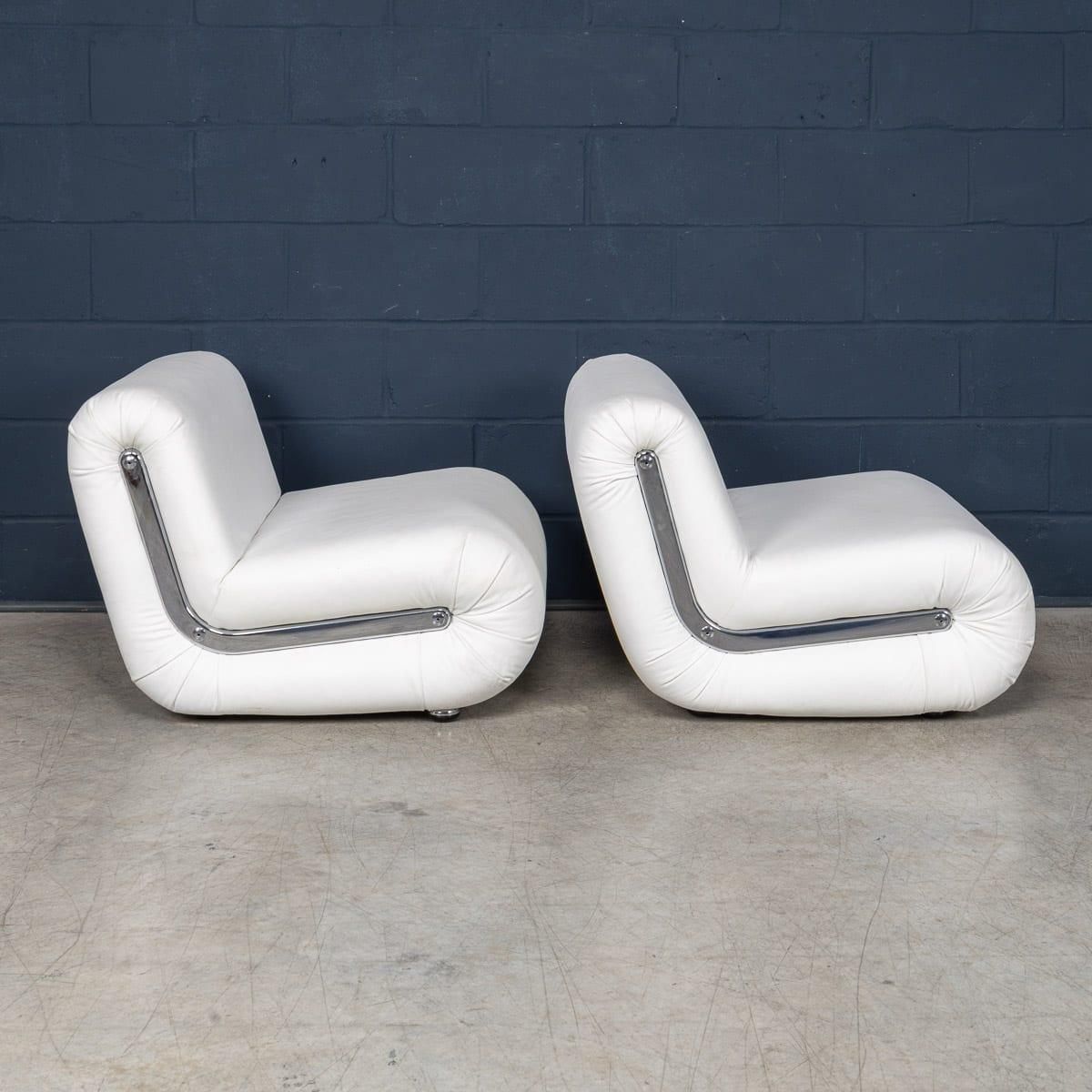 20thc Italian Pair Of "Boomerang" Lounge Chairs By Rodolfo Bonetto For B Line photo vinterior