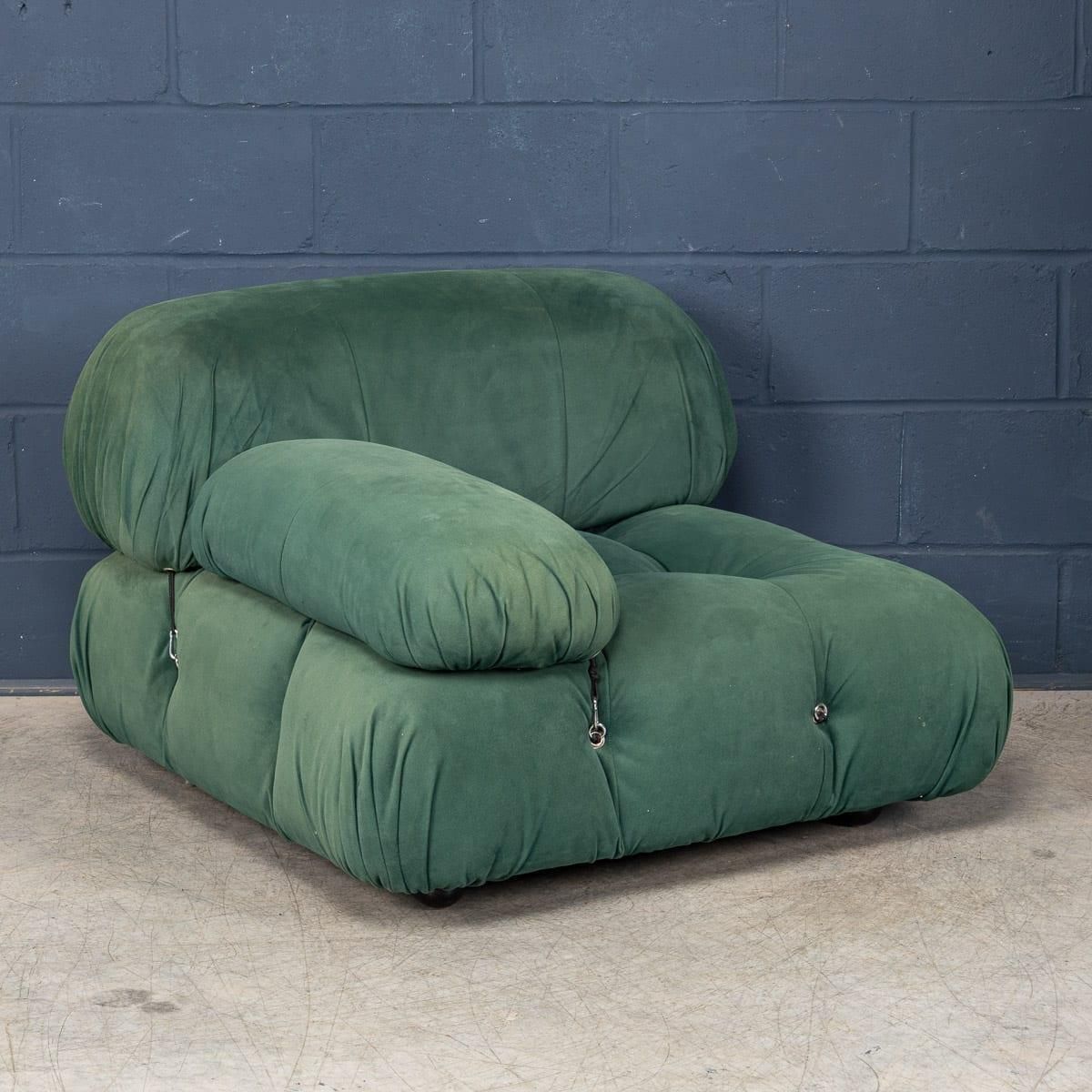 Vintage 20thc "Camaleonda" Green Fabric Armchair By Mario Bellini For B&B Italia photo buy