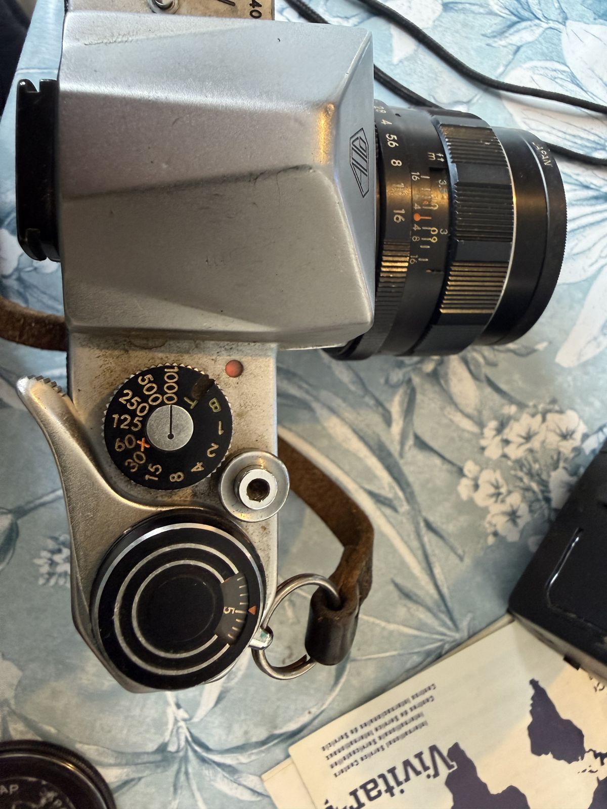 Vintage Asgahi Pentax Sv 35mm Slr Camera Complete With Period ( British Grand Prix Stickers)  Case, Exposure Meter And Lenses photo buy