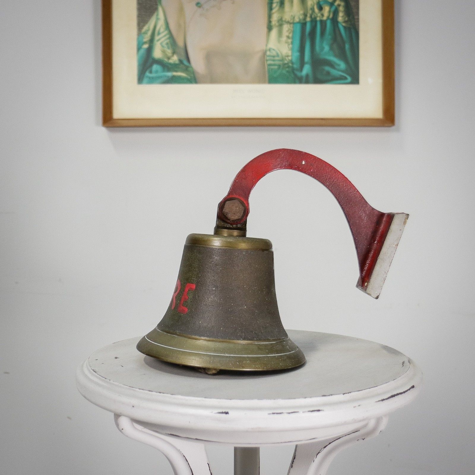Brass Fire Bell With Brass Clapper And Brass Bracket photo 175.0