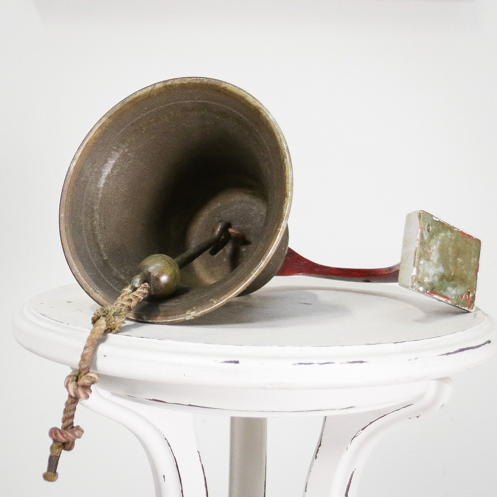 photo for sale Brass Fire Bell With Brass Clapper And Brass Bracket