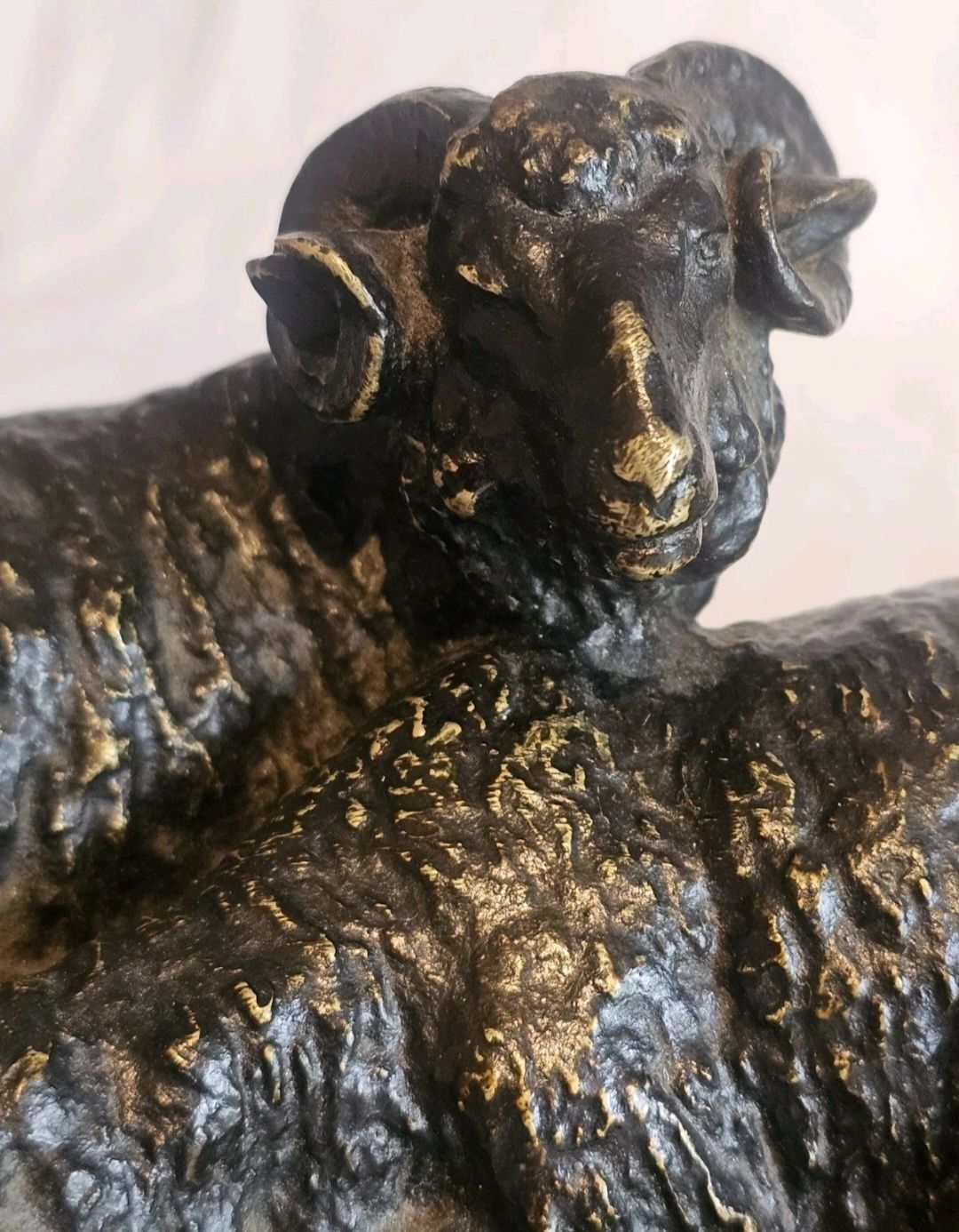 A 19thc Pair Of Signed Andrea Buci Bronze Sculptures Modelled As Ram And Sheep photo buy