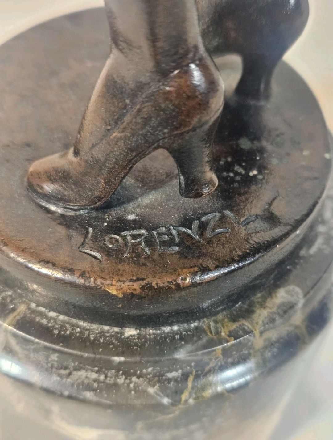 An Art Deco Josef Lorenzl Bronze Sculpture Of A Young Woman, Signed photo buy
