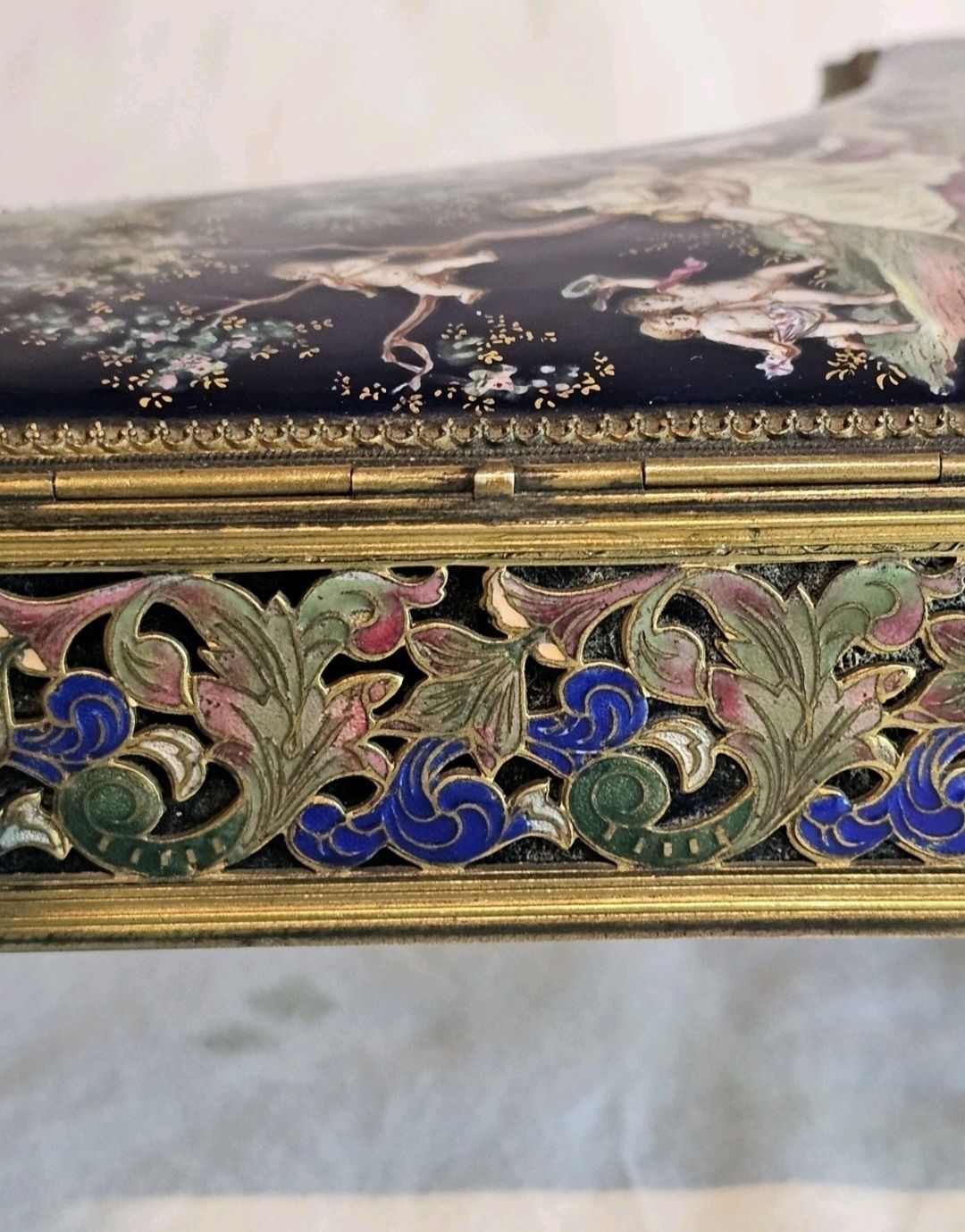 photo buy A 19thc French Musical Ormolu & Enamel Jewellery Box Modelled As A Grand Piano