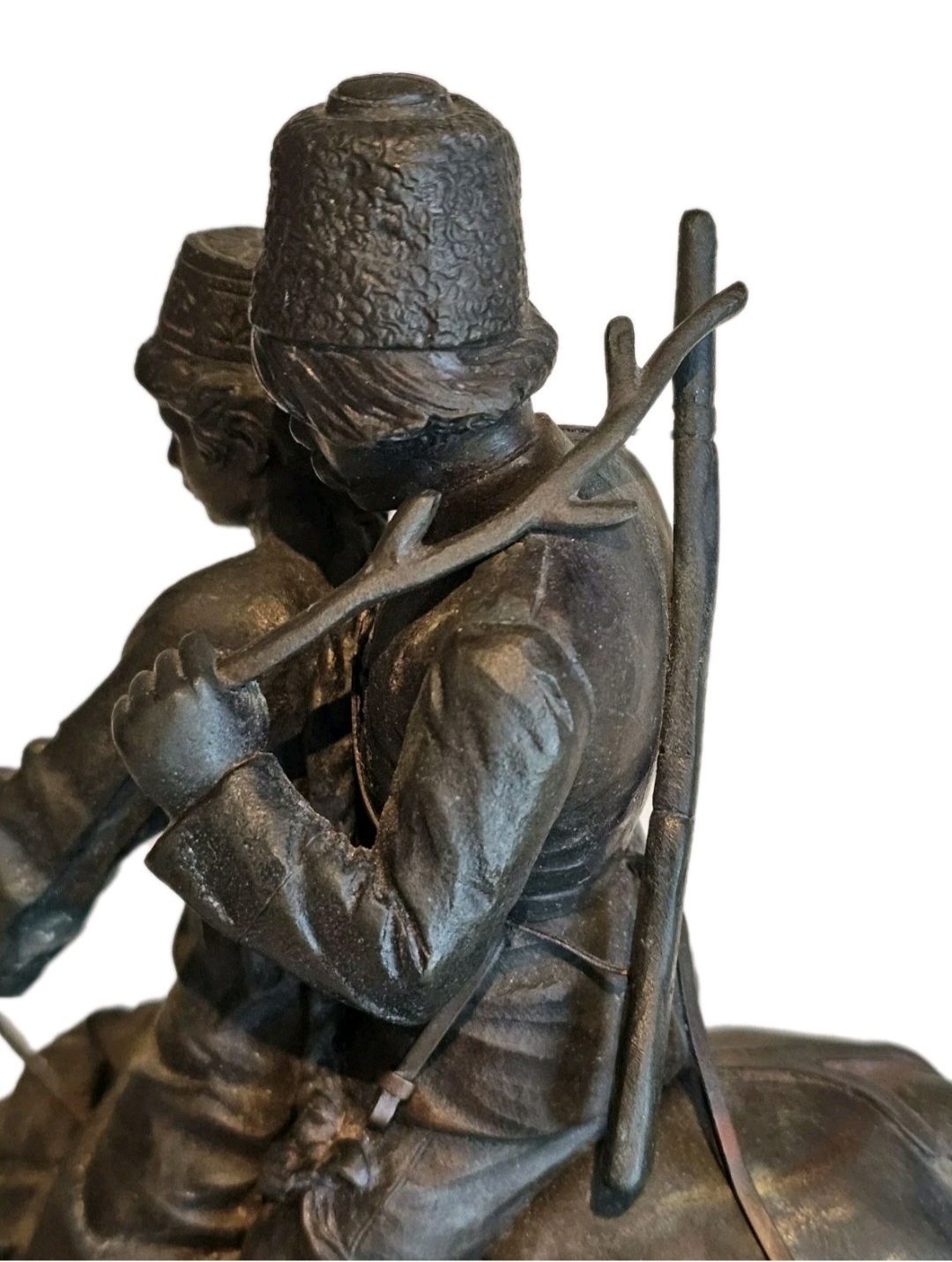 1790.0 19thc A.M Bonegor (Russian) Bronze Sculpture Of Two Cossacks On Horseback Signed photo