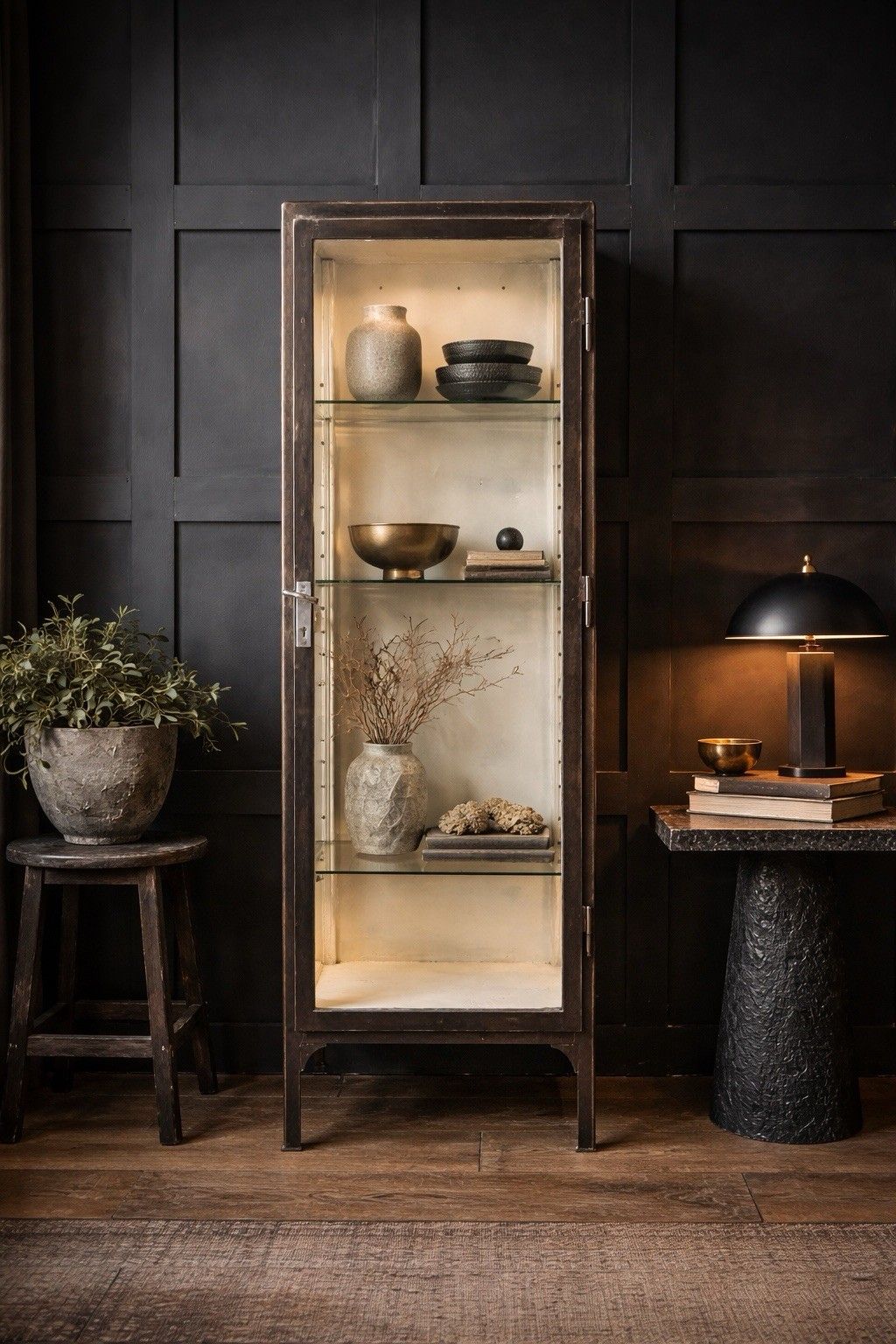 995.0 Industrial Medical Display Cabinet – Shop Display / Apothecary Bathroom Kitchen photo