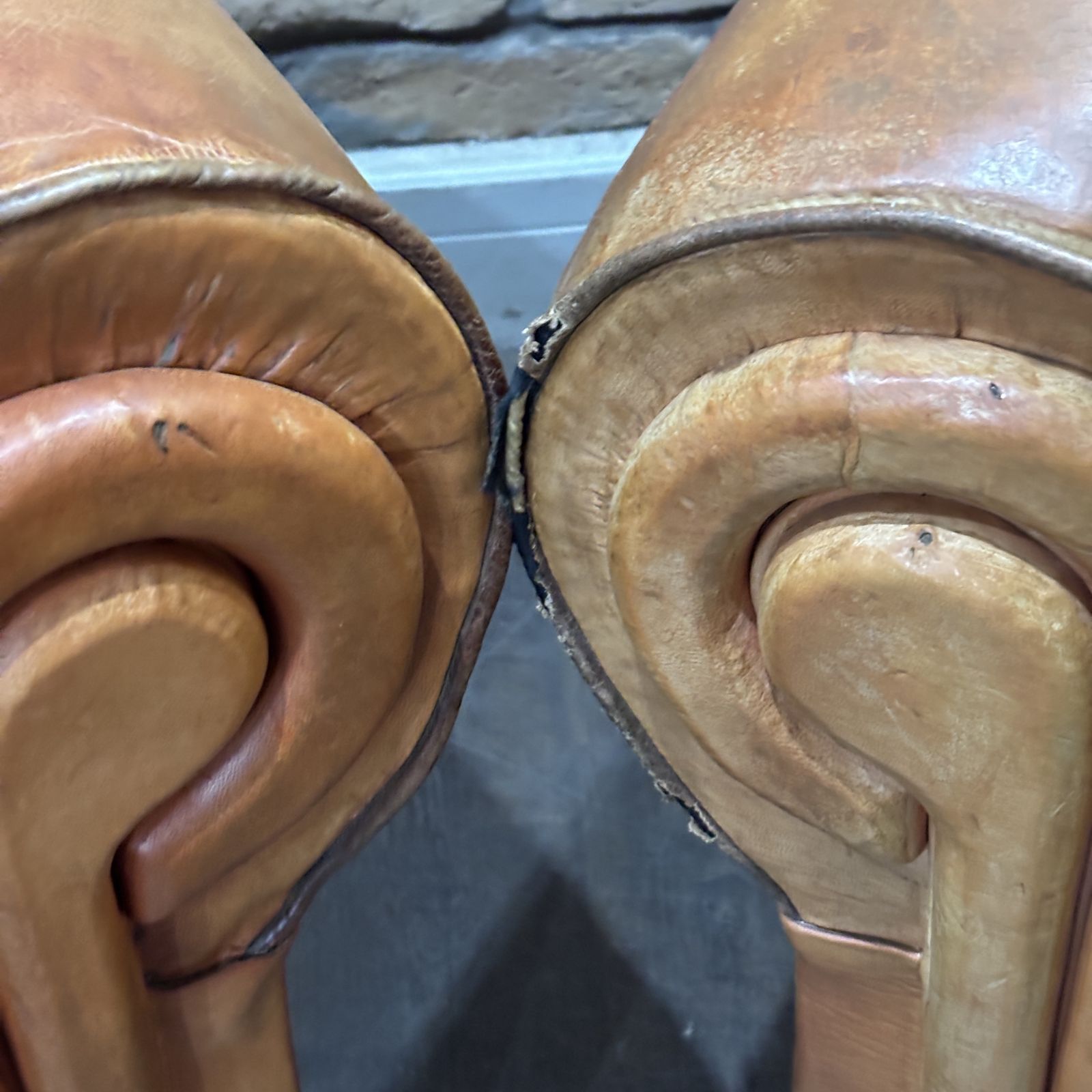 Pair Of Vintage French Leather Club Chairs photo 1680.0