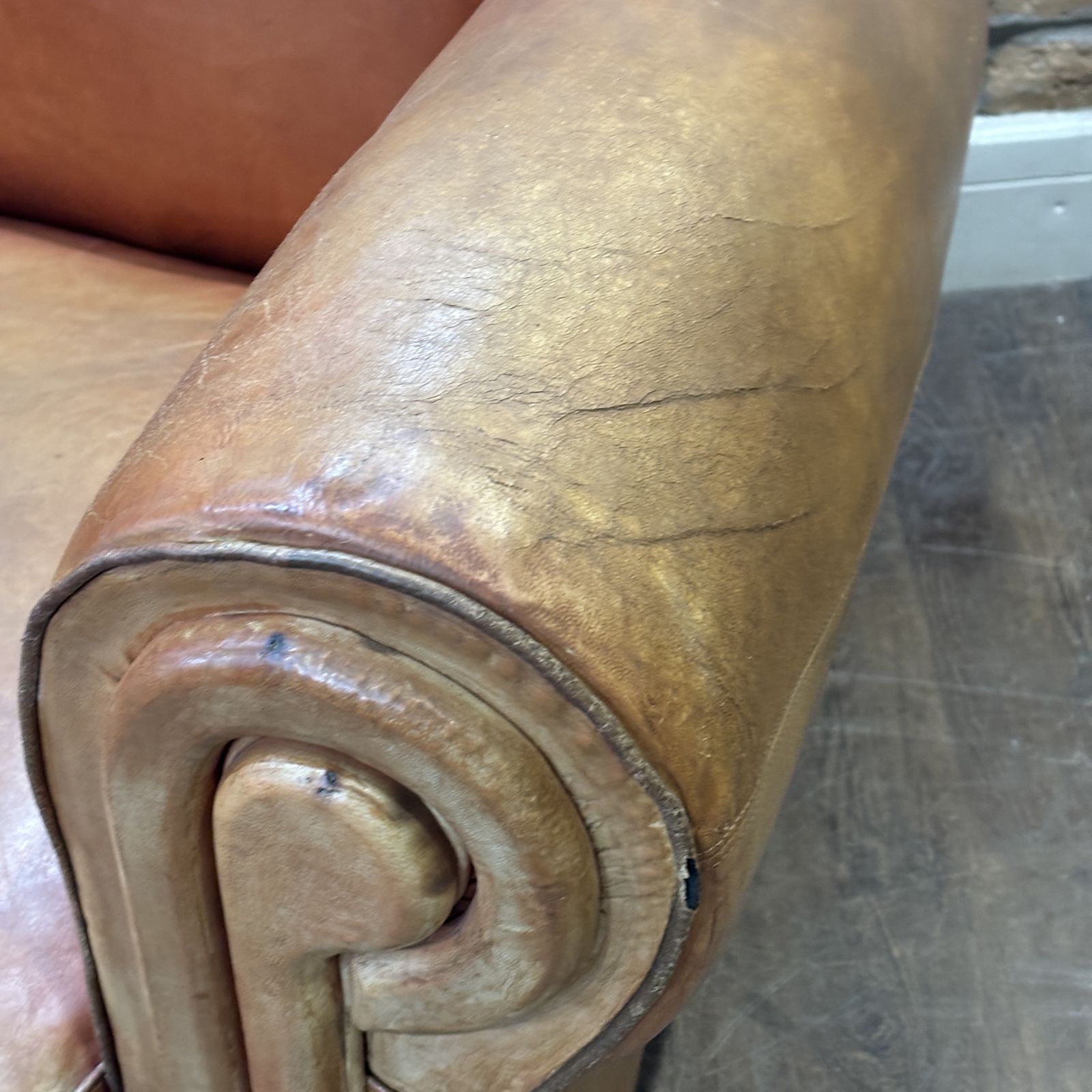 Pair Of Vintage French Leather Club Chairs photo vinterior