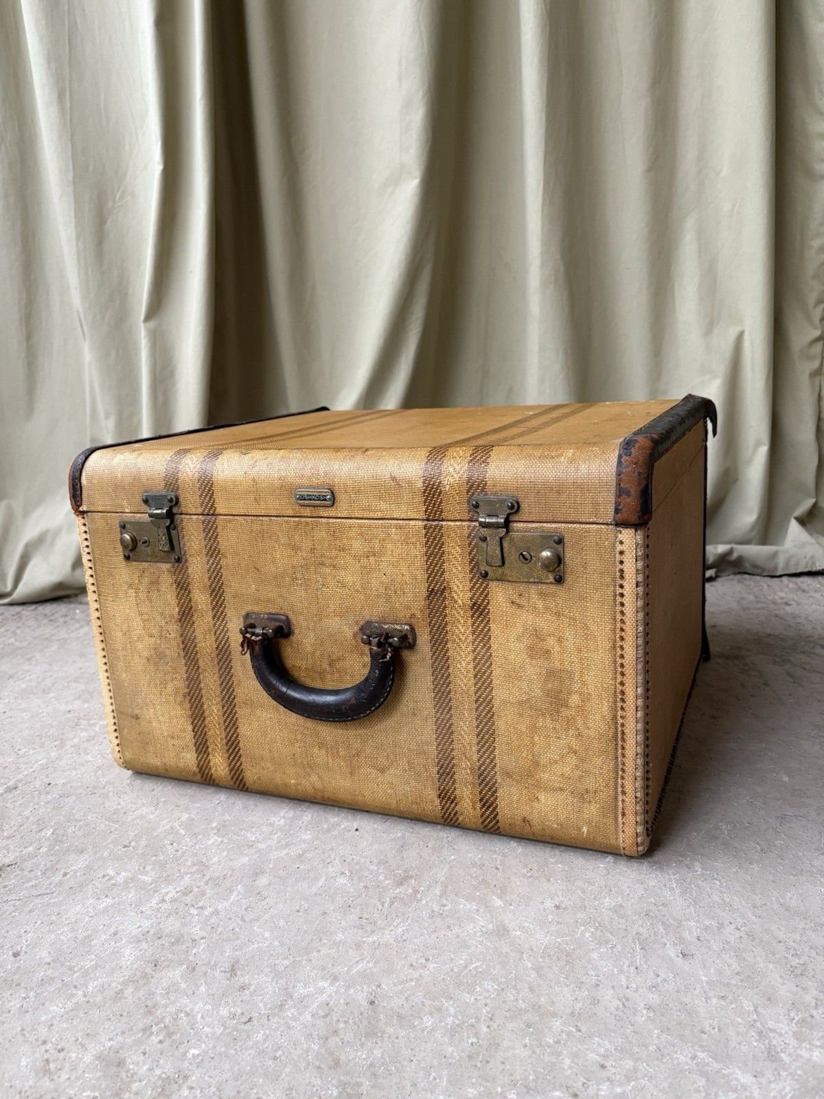 Veg Antique Osh Kosh Rustic Steamer Storage Chest Trunk Storage Box R1051