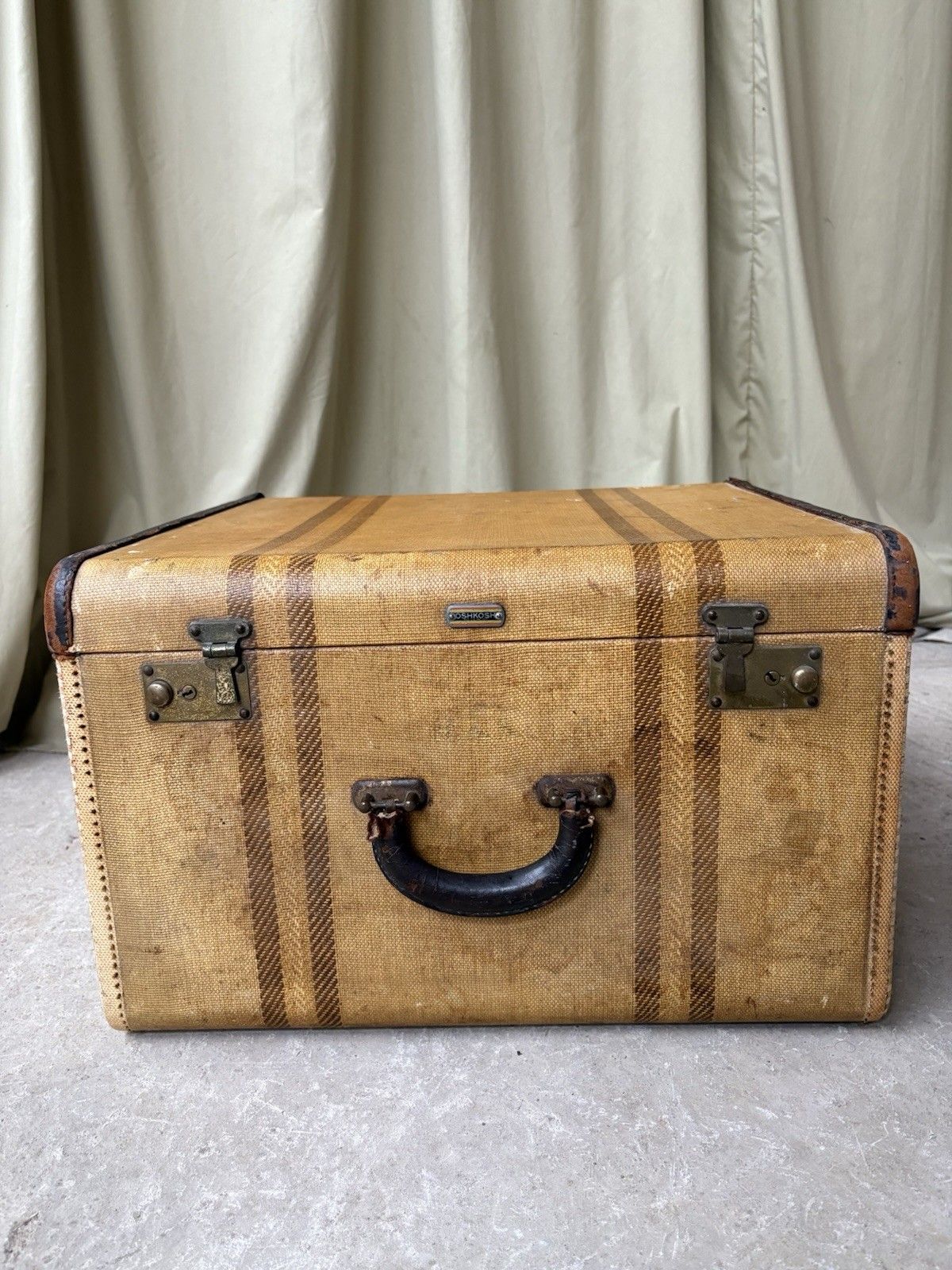 Veg Antique Osh Kosh Rustic Steamer Storage Chest Trunk Storage Box R1051 photo for sale