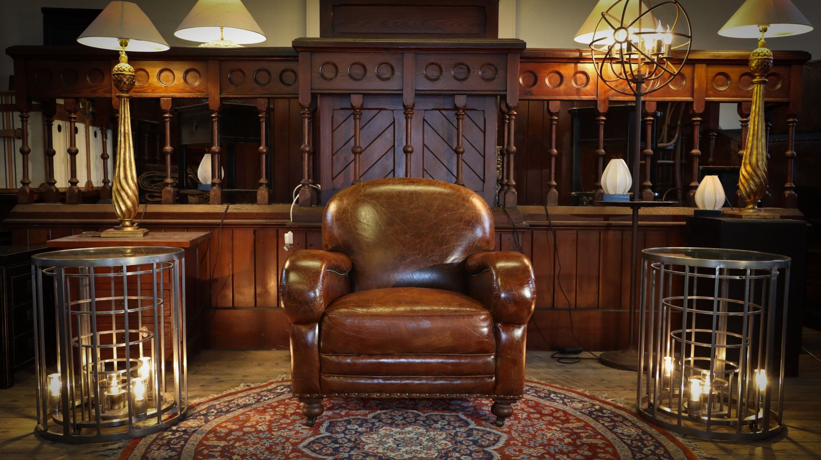 photo for sale Stunning Timothy Oulton Balmoral Sofa With Leather Armchair Set Antique Whisky