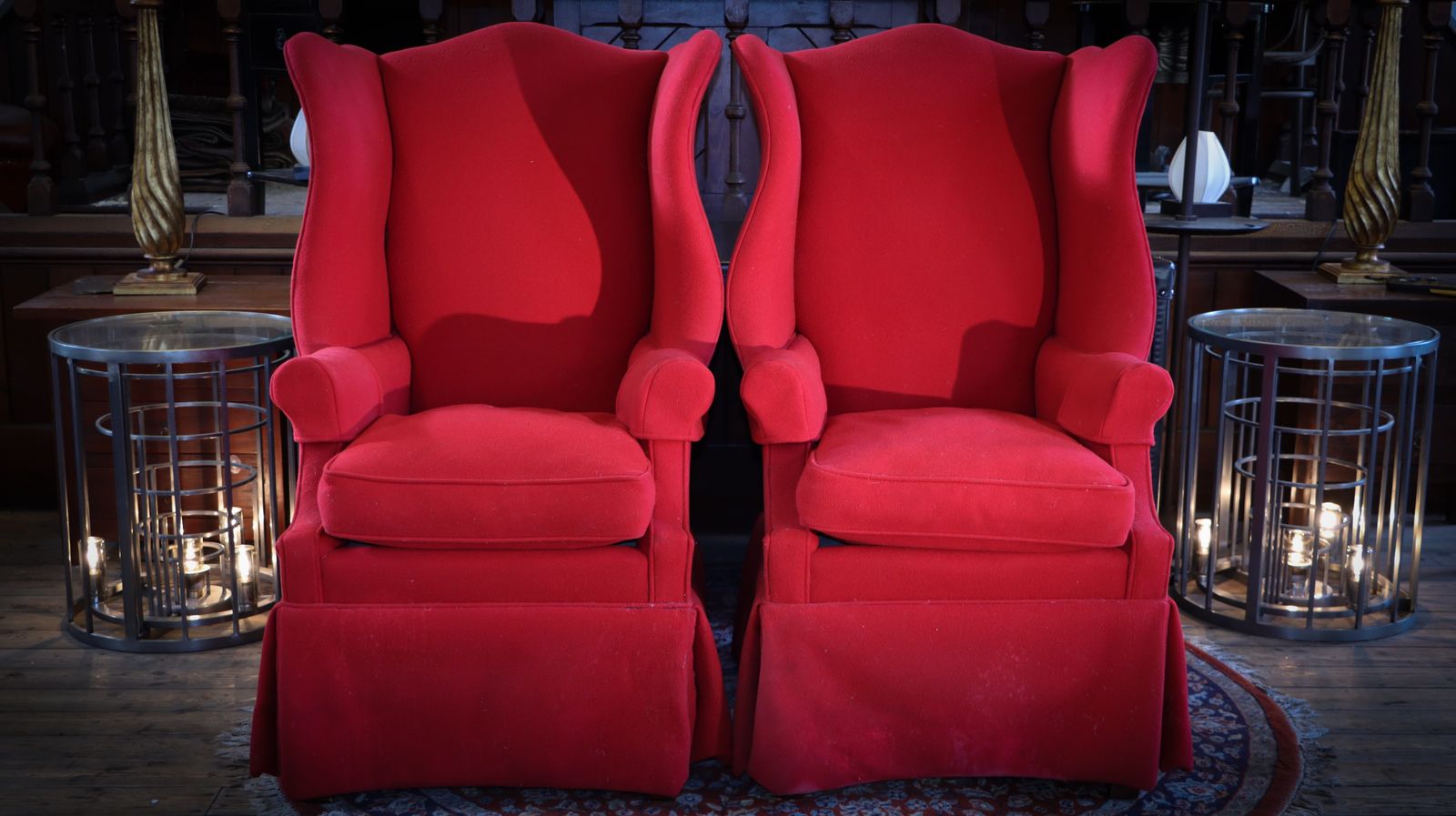 8000.0 Original Pair Polo Ralph Lauren Wingback Armchairs Hepplewhite Style Highback photo