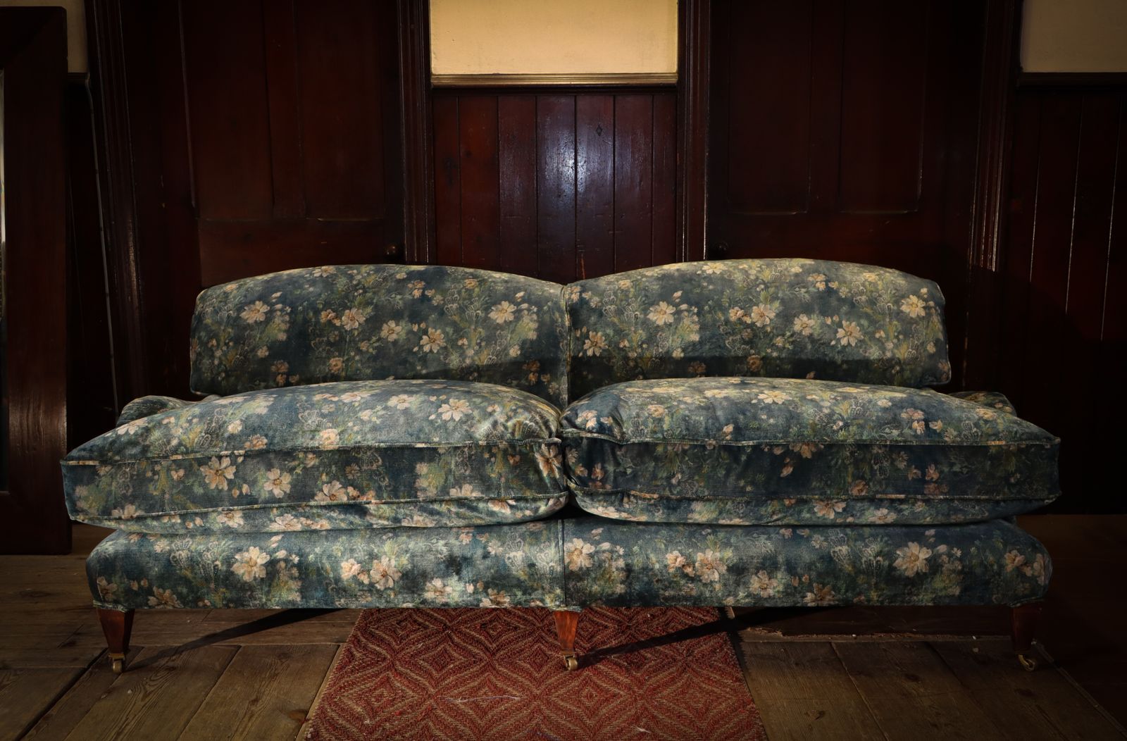 Exquisite George Smith Signature Large 2 Seater Sofa Gp & J Baker Jade Velvet photo for sale