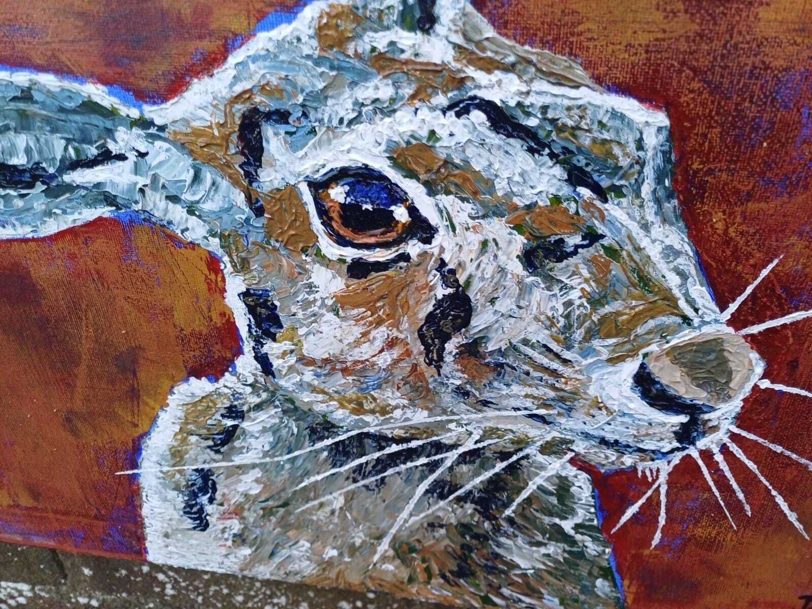 Original Hare Painting Acrylic On Canvas Contemporary Animal Art Signed (60cm X 45cm) photo 100.0