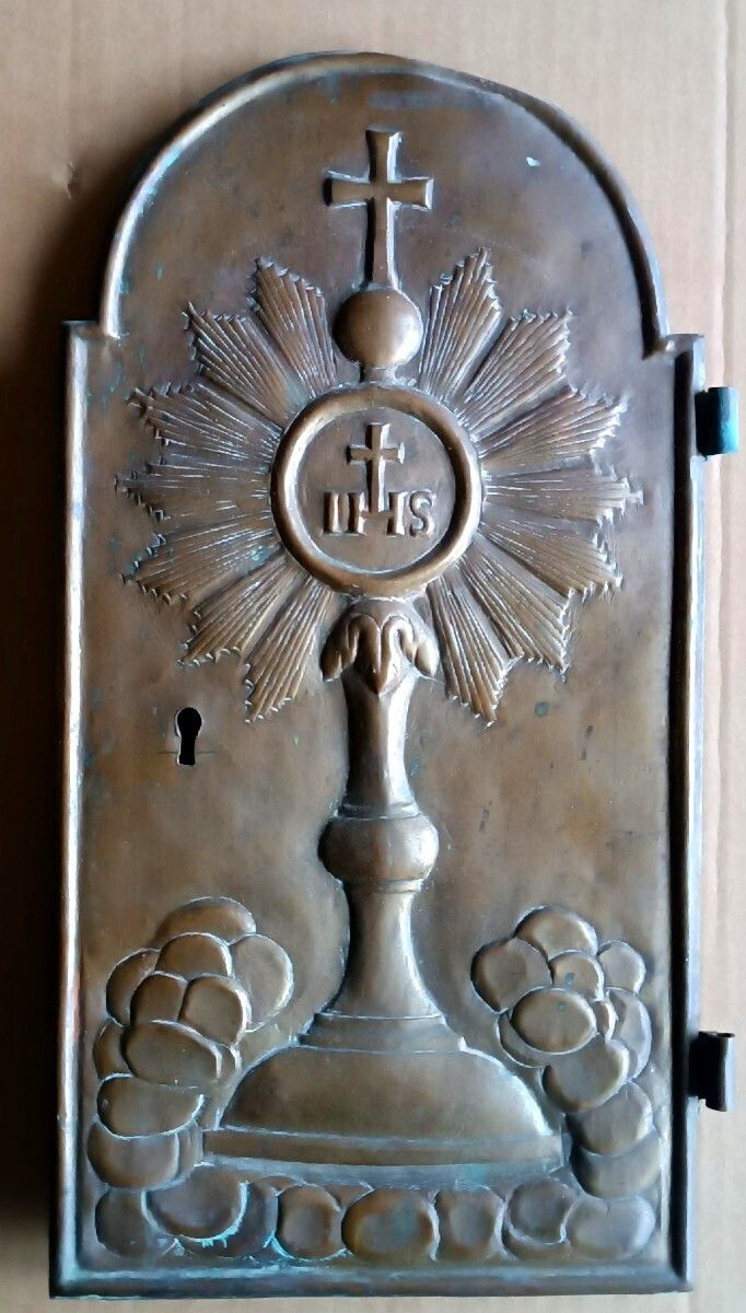 Antique Bronze Tabernacle Door From The 18th Century photo furniture