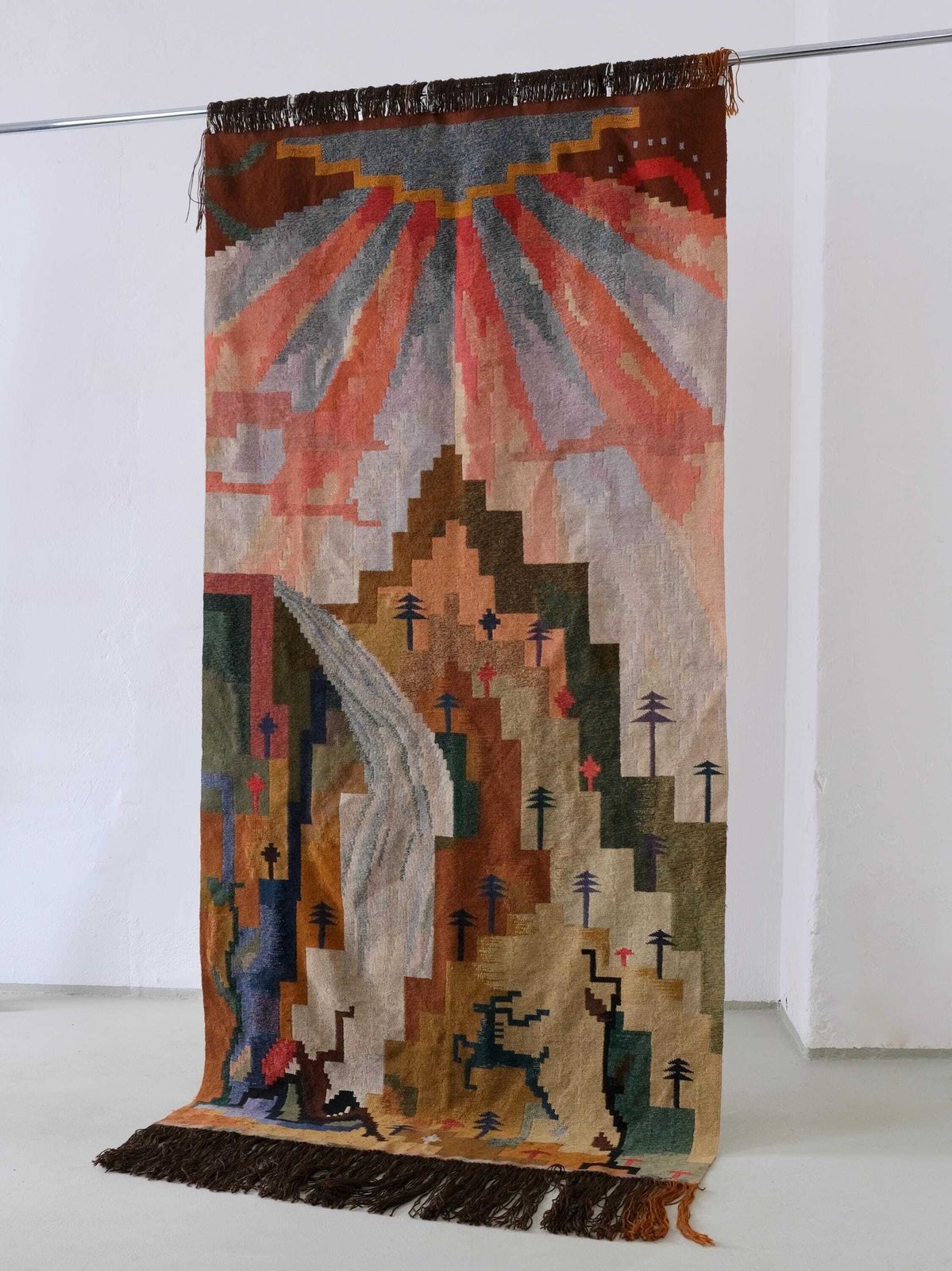 Art Deco Wool Wall Tapestry By Carl Edvin Svensson | Sweden | 1930s