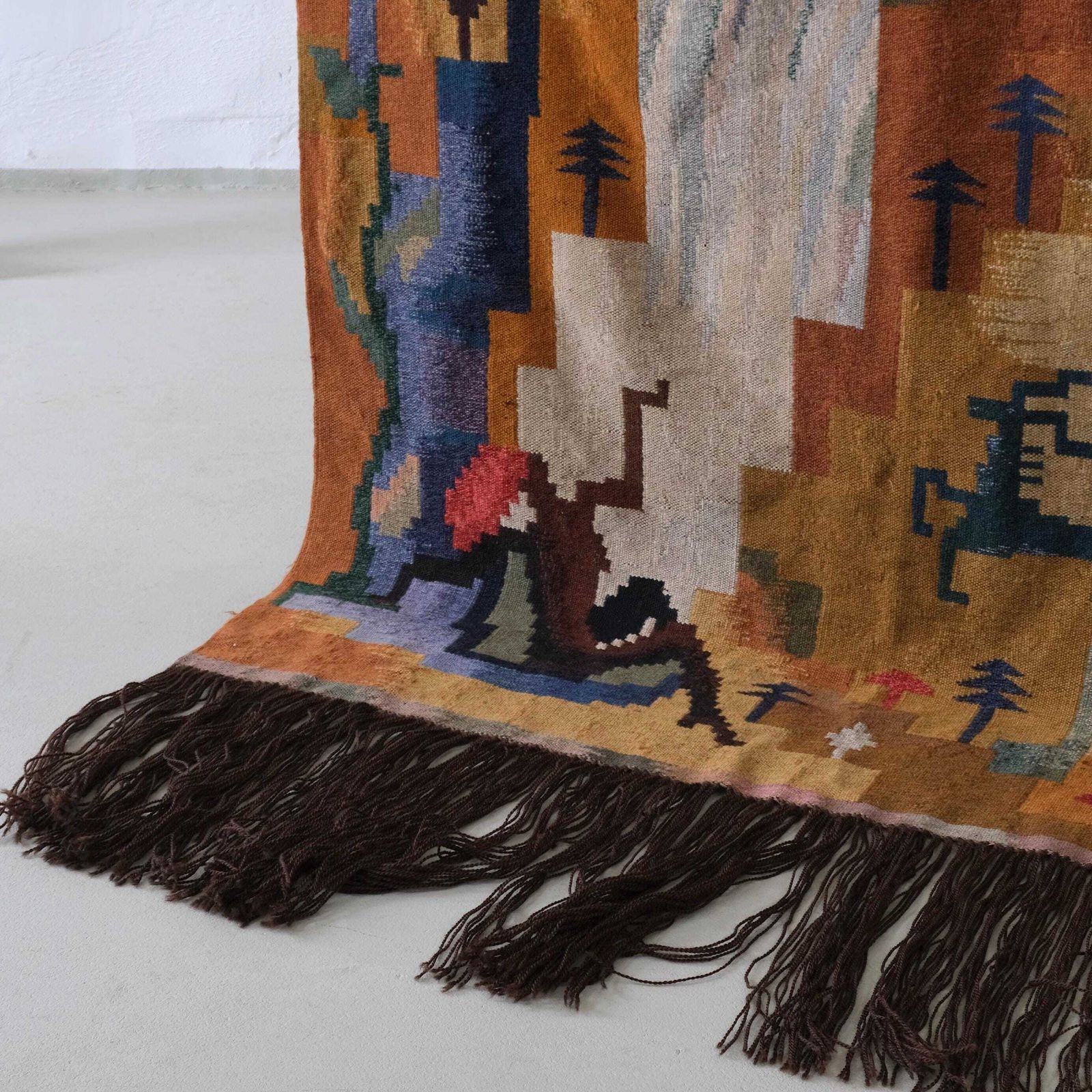 Art Deco Wool Wall Tapestry By Carl Edvin Svensson | Sweden | 1930s photo Art
