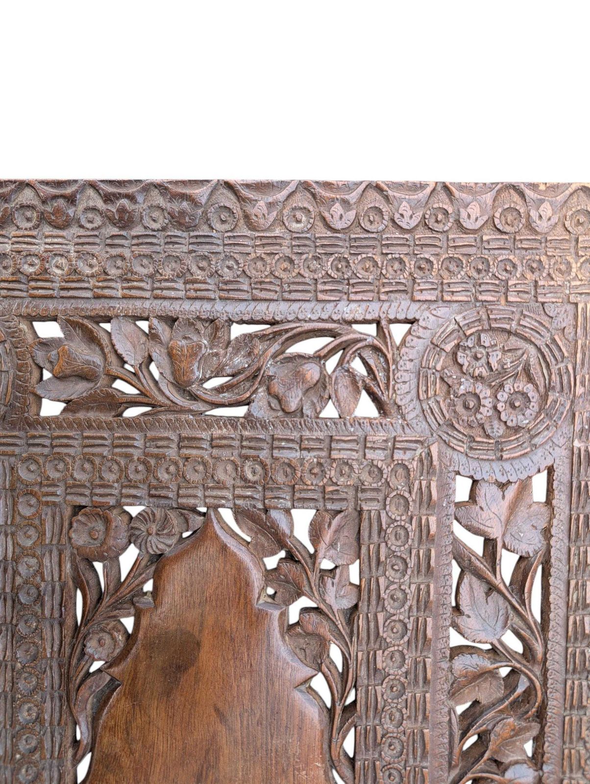 590.0 Pair Of Anglo Indian Carved Side Tables, Colonial Low Bedside Tables, C.1900–1925 photo